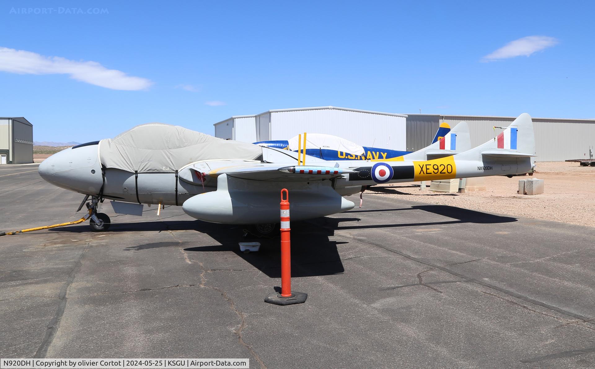 N920DH, 1955 De Havilland DH-115 Vampire T.11 C/N 15621, Western sky aviation museum