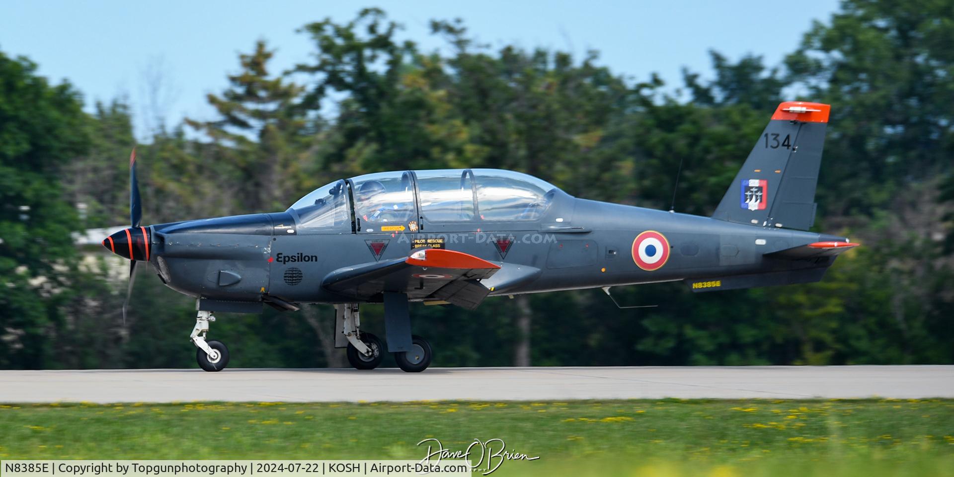 N8385E, 1988 Socata TB-30 Epsilon C/N 134, touching down at Oshkosh 24