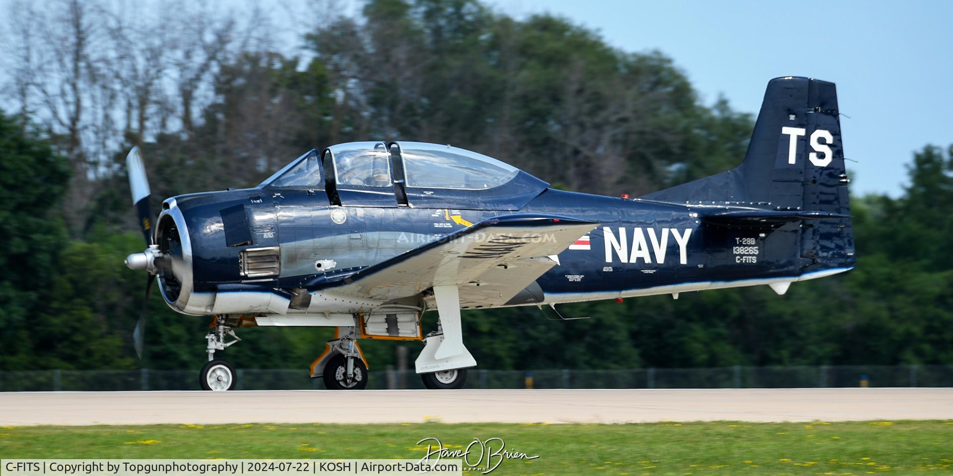 C-FITS, 1954 North American T-28B C/N 200-336, Oshkosh 24 arrival