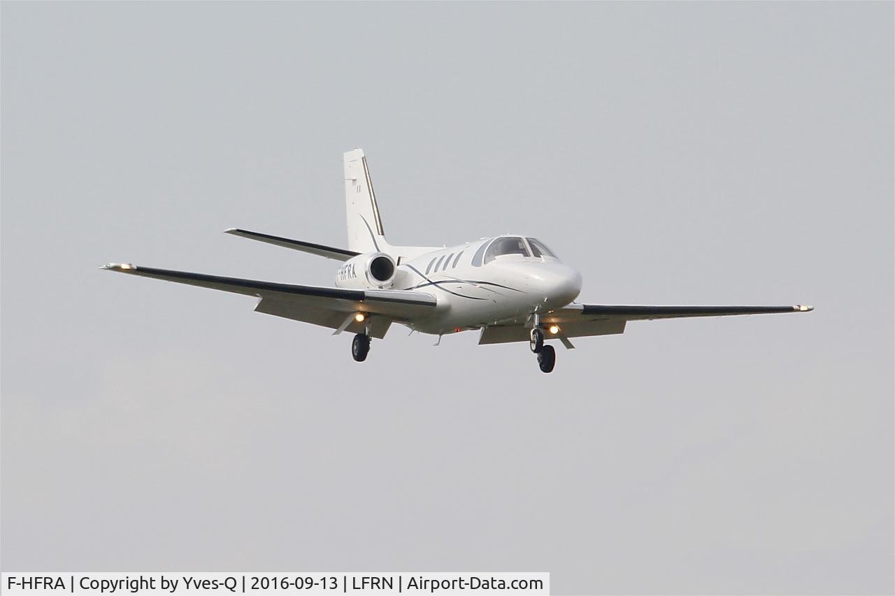 F-HFRA, 1978 Cessna 501 Citation I/SP C/N 501-0044, Cessna 501 Citation, Short approach rwy 10, Rennes St Jacques airport (LFRN-RNS)