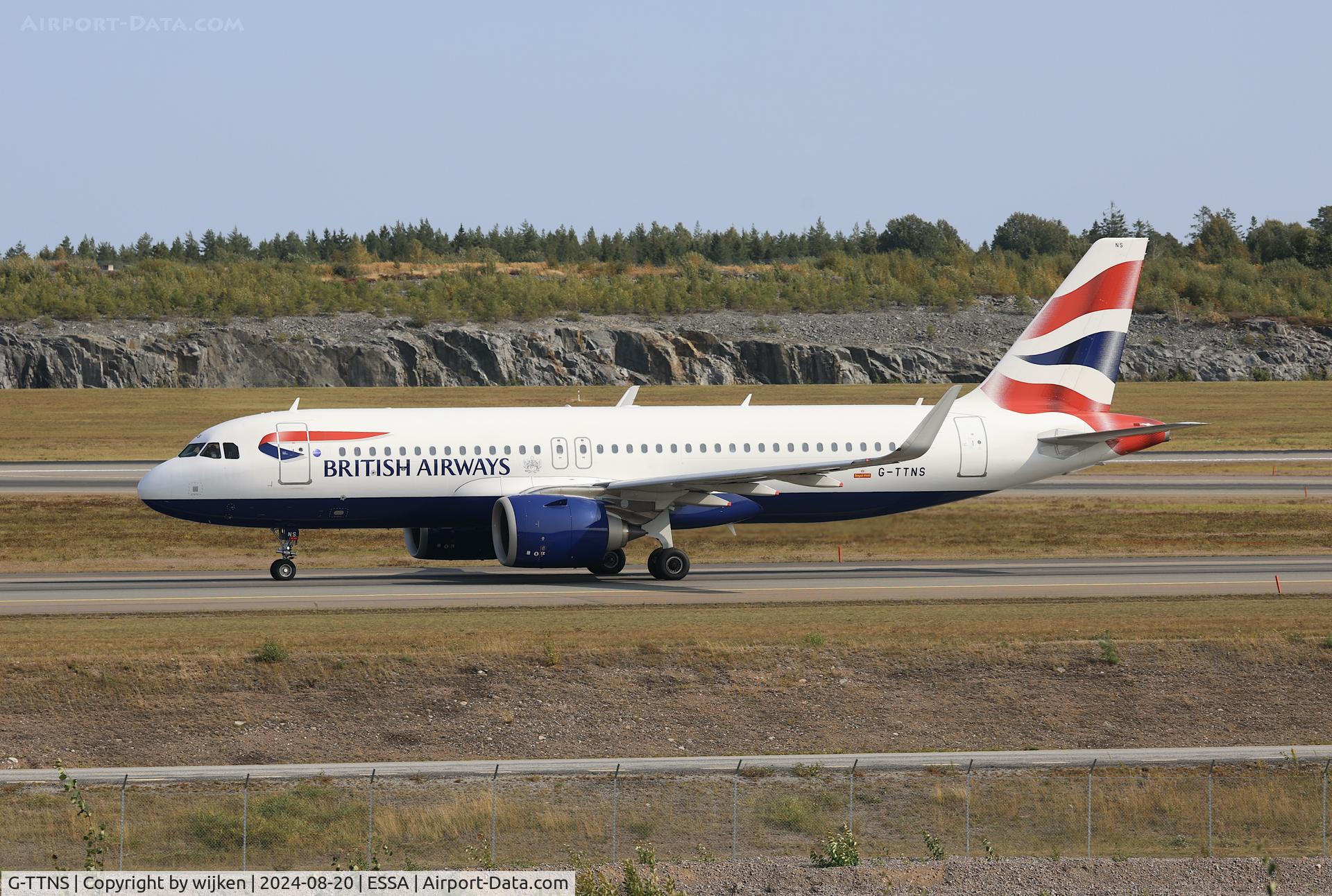 G-TTNS, 2022 Airbus A320-251N C/N 11026, Twy W
