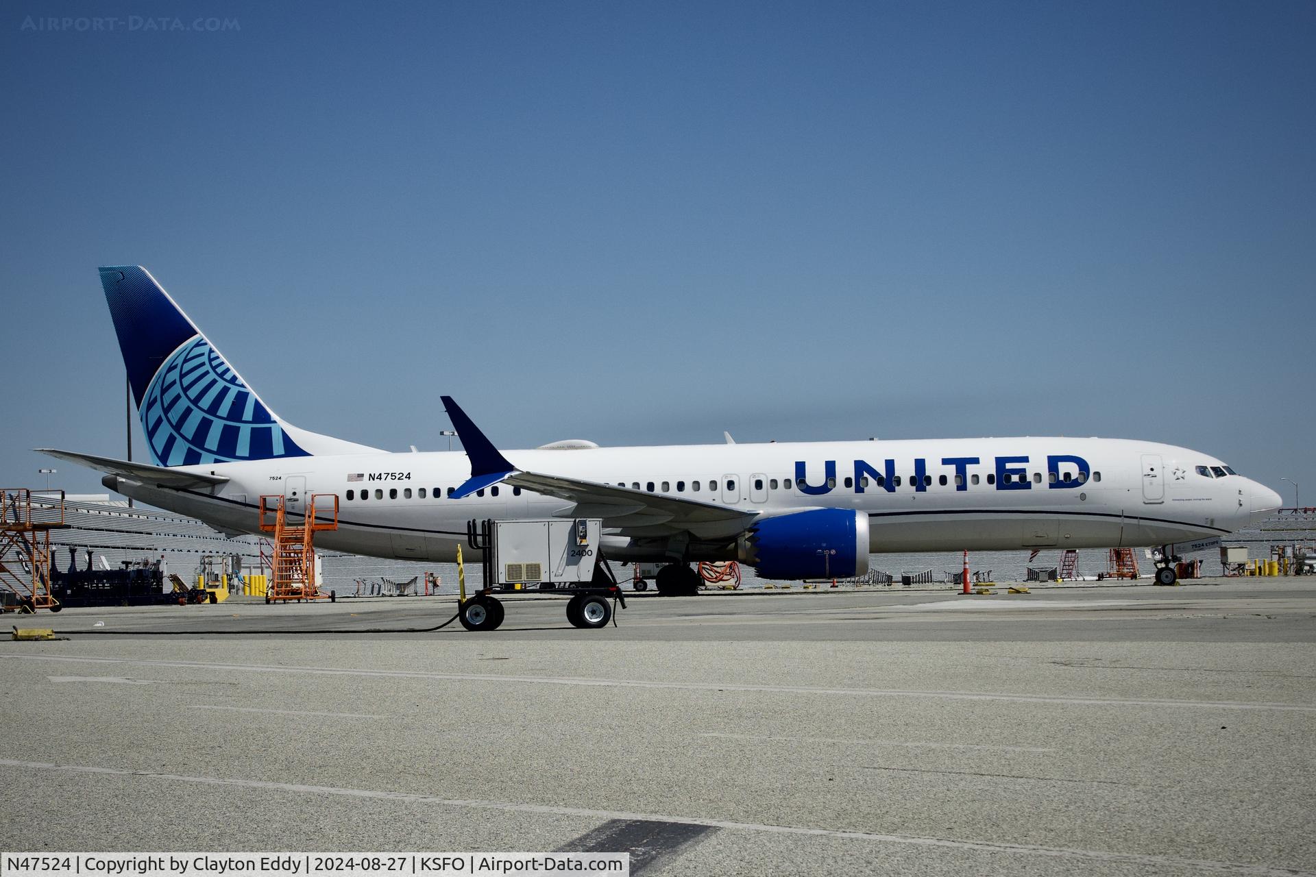 N47524, 2019 Boeing 737-9 MAX C/N 64501, SFO 2024.