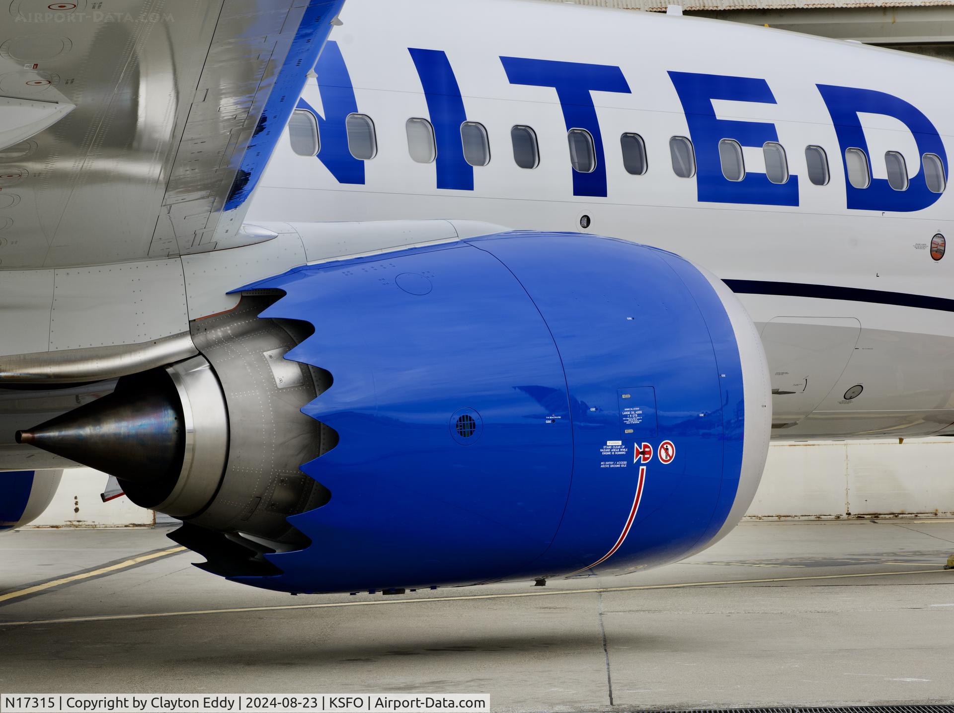 N17315, 2024 Boeing 737-8 MAX C/N 67597, SFO 2024.