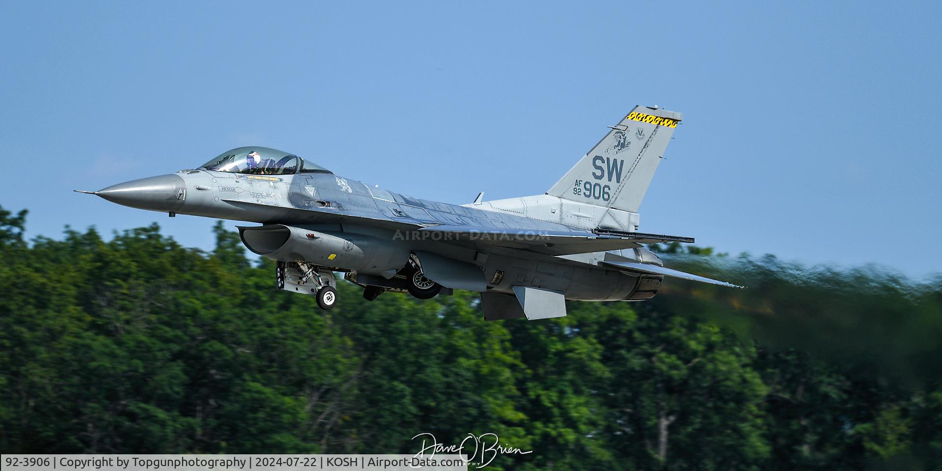 92-3906, 1992 Lockheed F-16CJ Fighting Falcon C/N CC-148, Pilot: Capt Taylor 