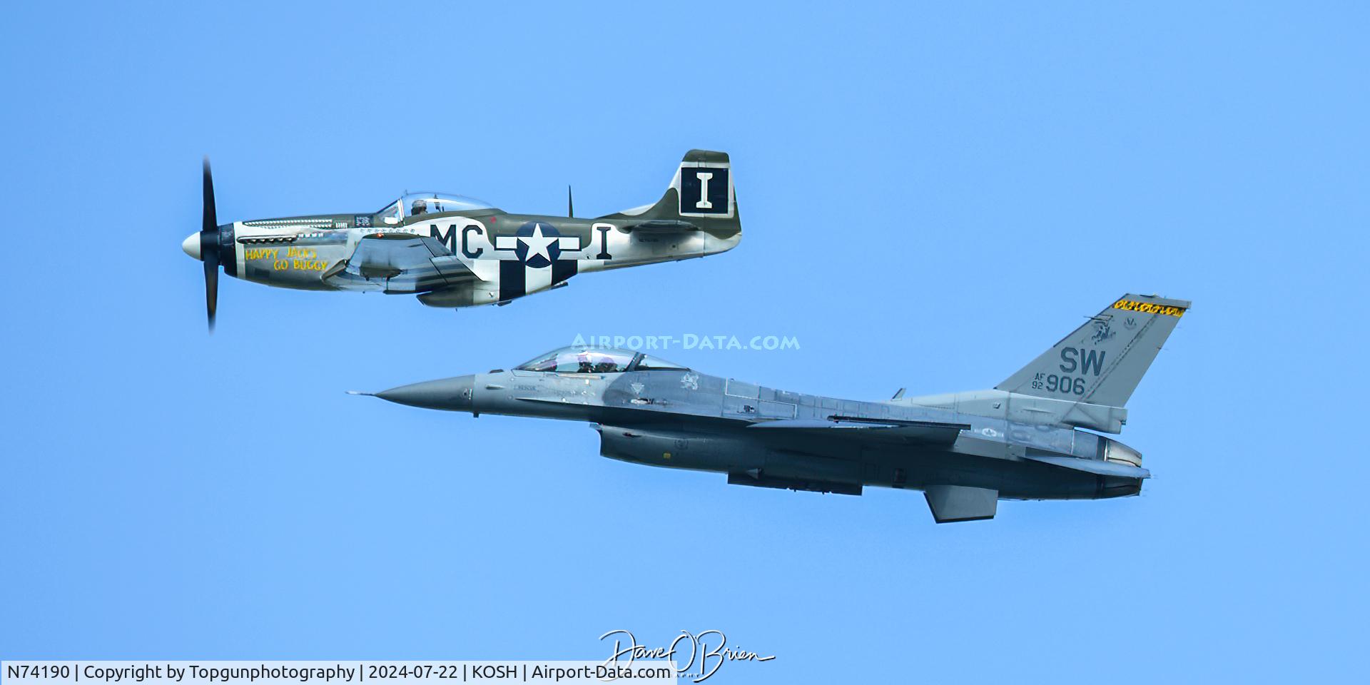 N74190, 1944 North American F-51D Mustang C/N 44-75452, USAF Heritage Flight