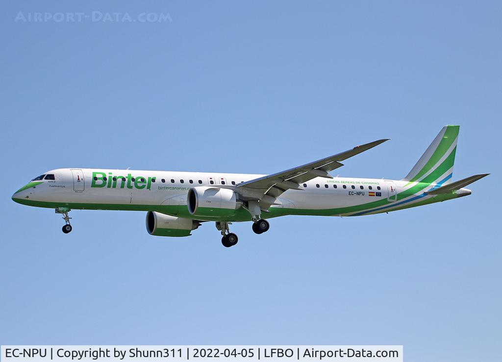 EC-NPU, 2021 Embraer ERJ-195-E2 (ERJ-190-400 STD) C/N 19020056, Landing rwy 32L