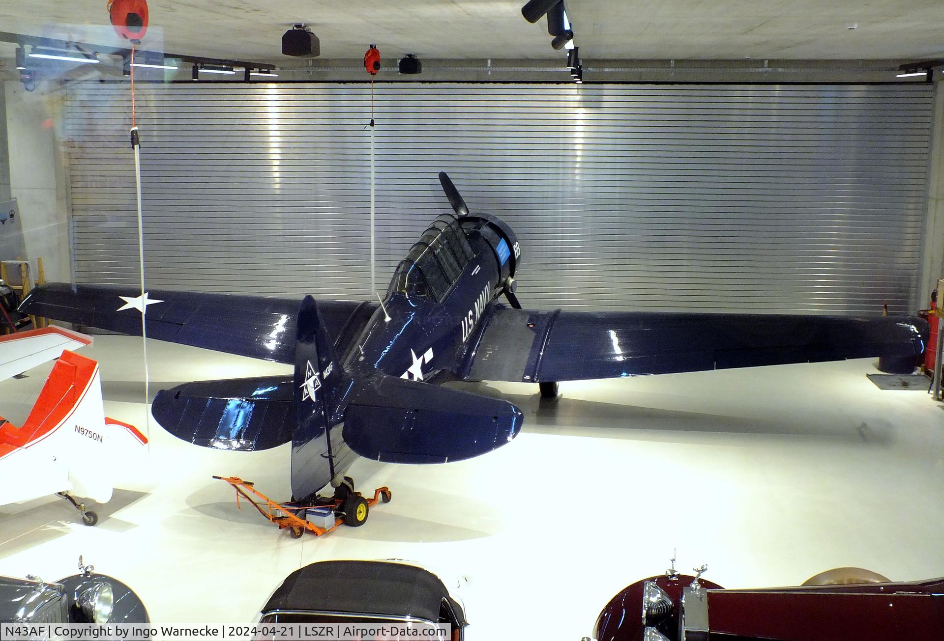 N43AF, 1943 North American SNJ-5 Texan C/N 43667, North American SNJ-5 Texan at the FFA-Museum, Altenrhein