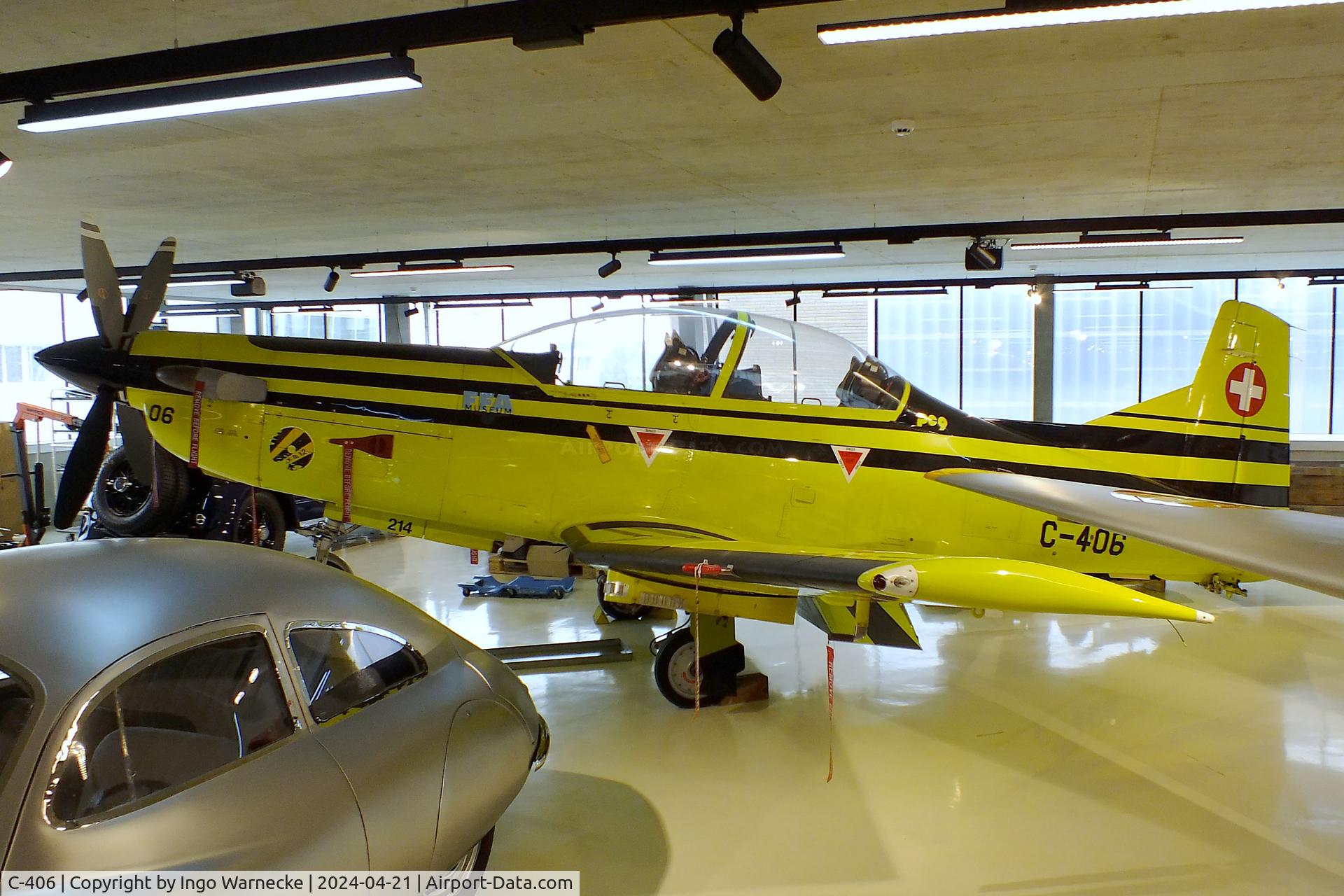 C-406, Pilatus PC-9 C/N 214, Pilatus PC-9 at the FFA-Museum, Altenrhein