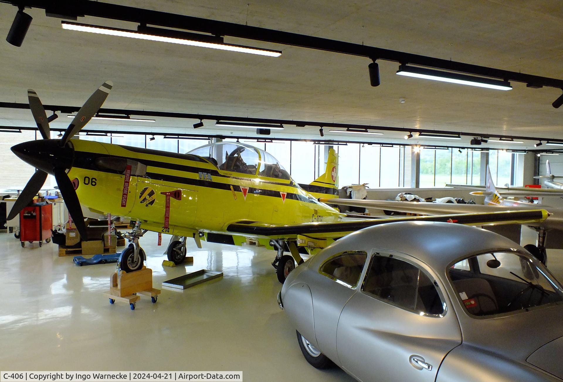 C-406, Pilatus PC-9 C/N 214, Pilatus PC-9 at the FFA-Museum, Altenrhein