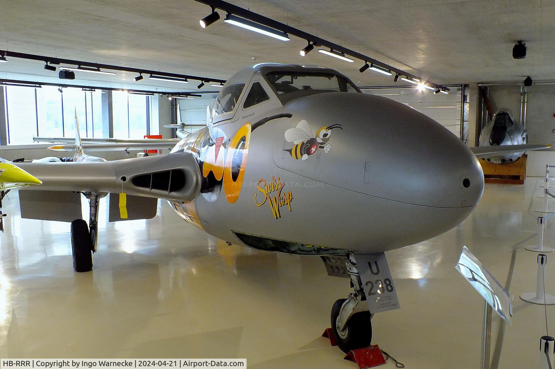 HB-RRR, 1953 De Havilland DH-115 Vampire T.11 C/N 15264, De Havilland D.H.115 Vampire T11 at the FFA-Museum, Altenrhein