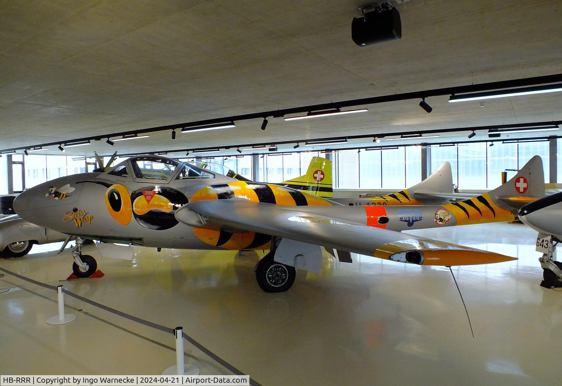 HB-RRR, 1953 De Havilland DH-115 Vampire T.11 C/N 15264, De Havilland D.H.115 Vampire T11 at the FFA-Museum, Altenrhein