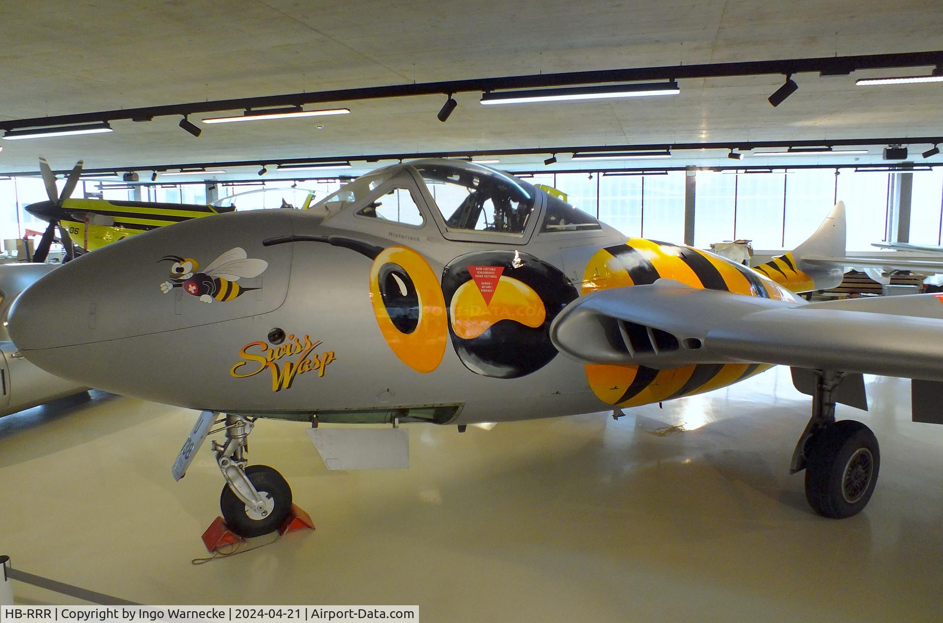 HB-RRR, 1953 De Havilland DH-115 Vampire T.11 C/N 15264, De Havilland D.H.115 Vampire T11 at the FFA-Museum, Altenrhein