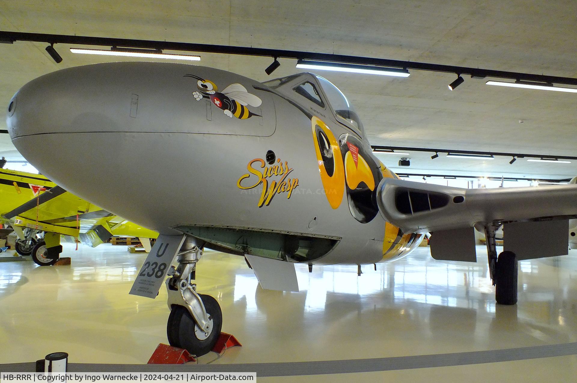 HB-RRR, 1953 De Havilland DH-115 Vampire T.11 C/N 15264, De Havilland D.H.115 Vampire T11 at the FFA-Museum, Altenrhein