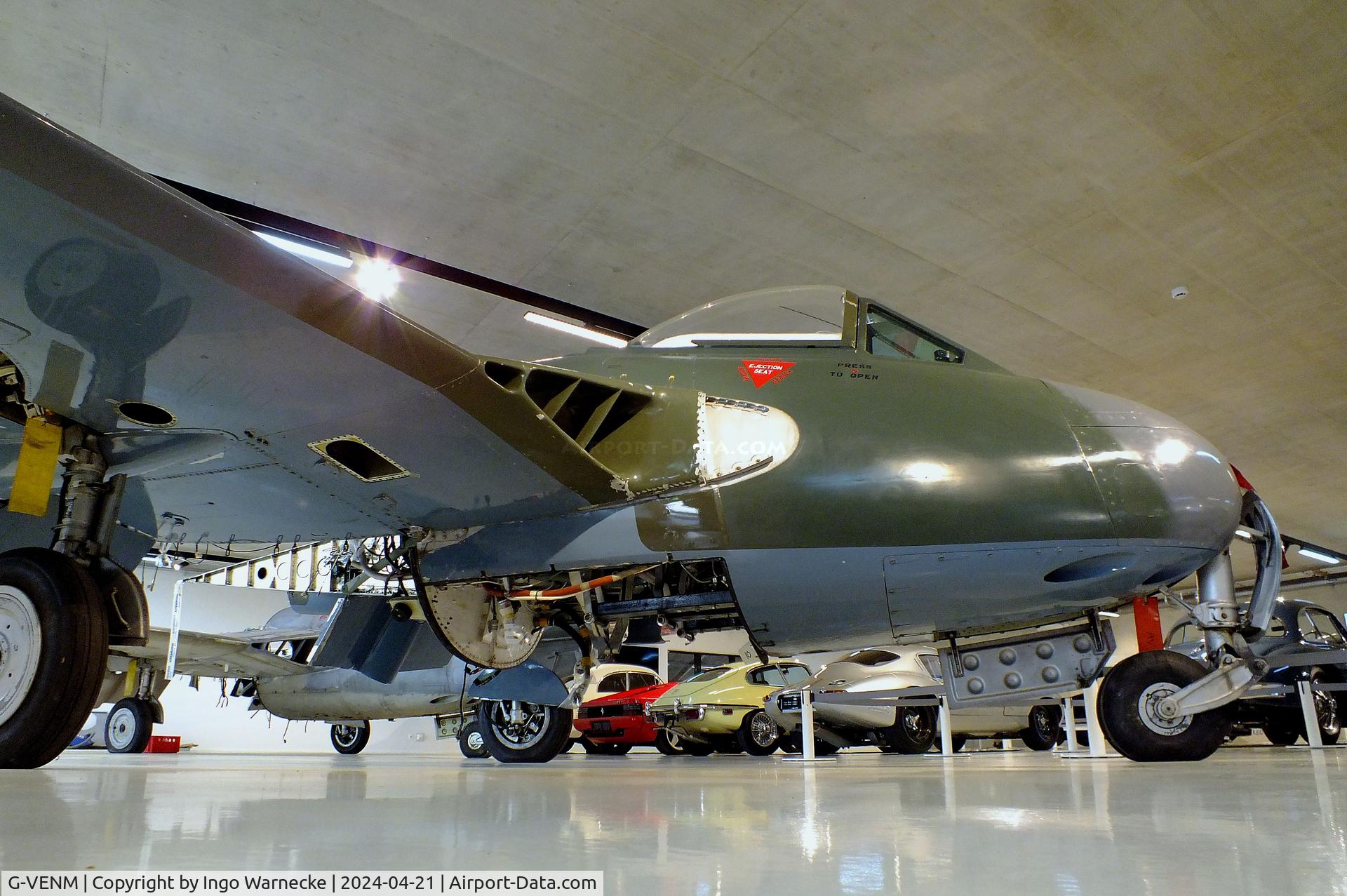 G-VENM, 1955 De Havilland DH-112 Venom FB.50 C/N 824, De Havilland D.H.112 Venom FB50 (tail booms and aft fuselage dismounted) at the FFA-Museum, Altenrhein