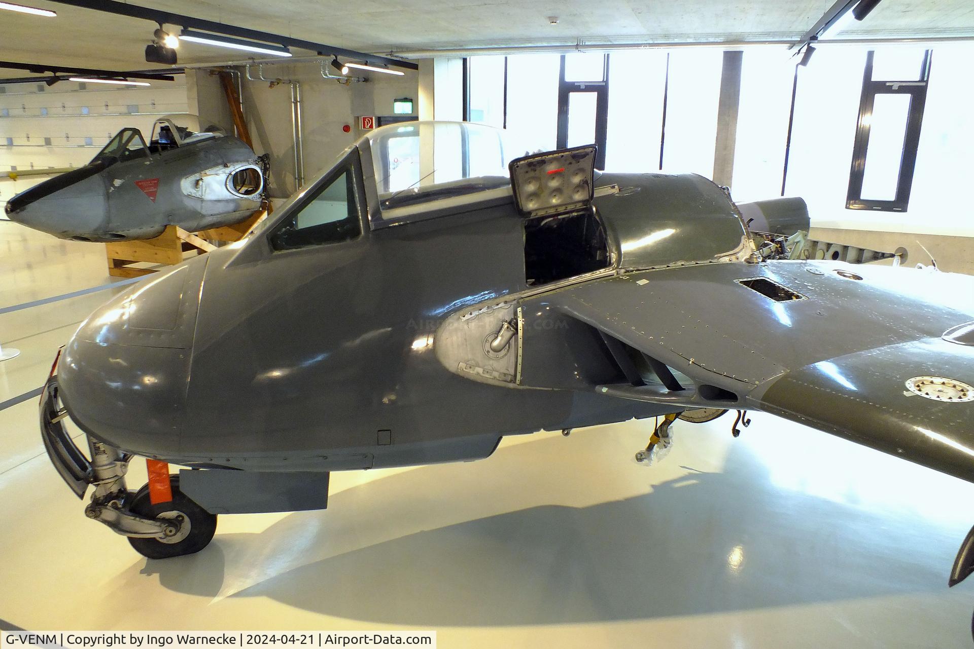 G-VENM, 1955 De Havilland DH-112 Venom FB.50 C/N 824, De Havilland D.H.112 Venom FB50 (tail booms and aft fuselage dismounted) at the FFA-Museum, Altenrhein