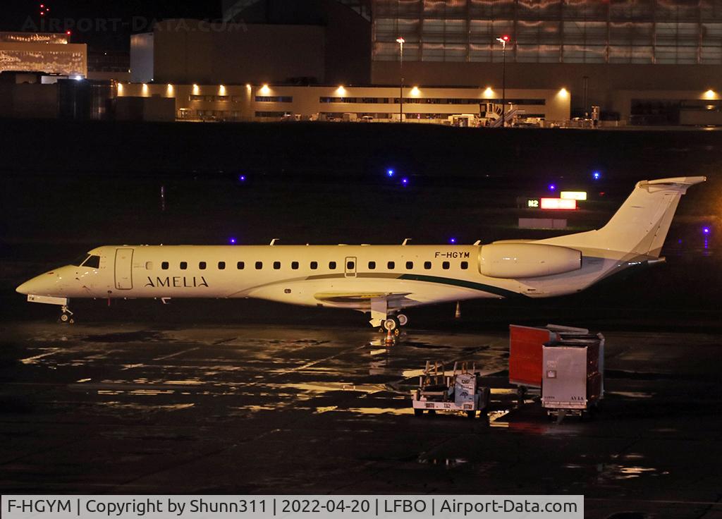 F-HGYM, 2002 Embraer ERJ-145(LR) C/N 145548, Parked at the old Terminal...