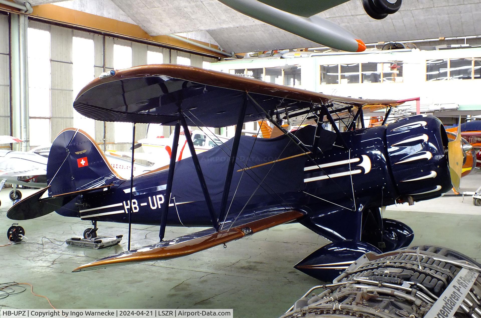 HB-UPZ, 1993 Classic Aircraft Corp WACO YMF C/N F5C-055, Classic Aircraft Waco YMF at the FFA-Museum, Altenrhein