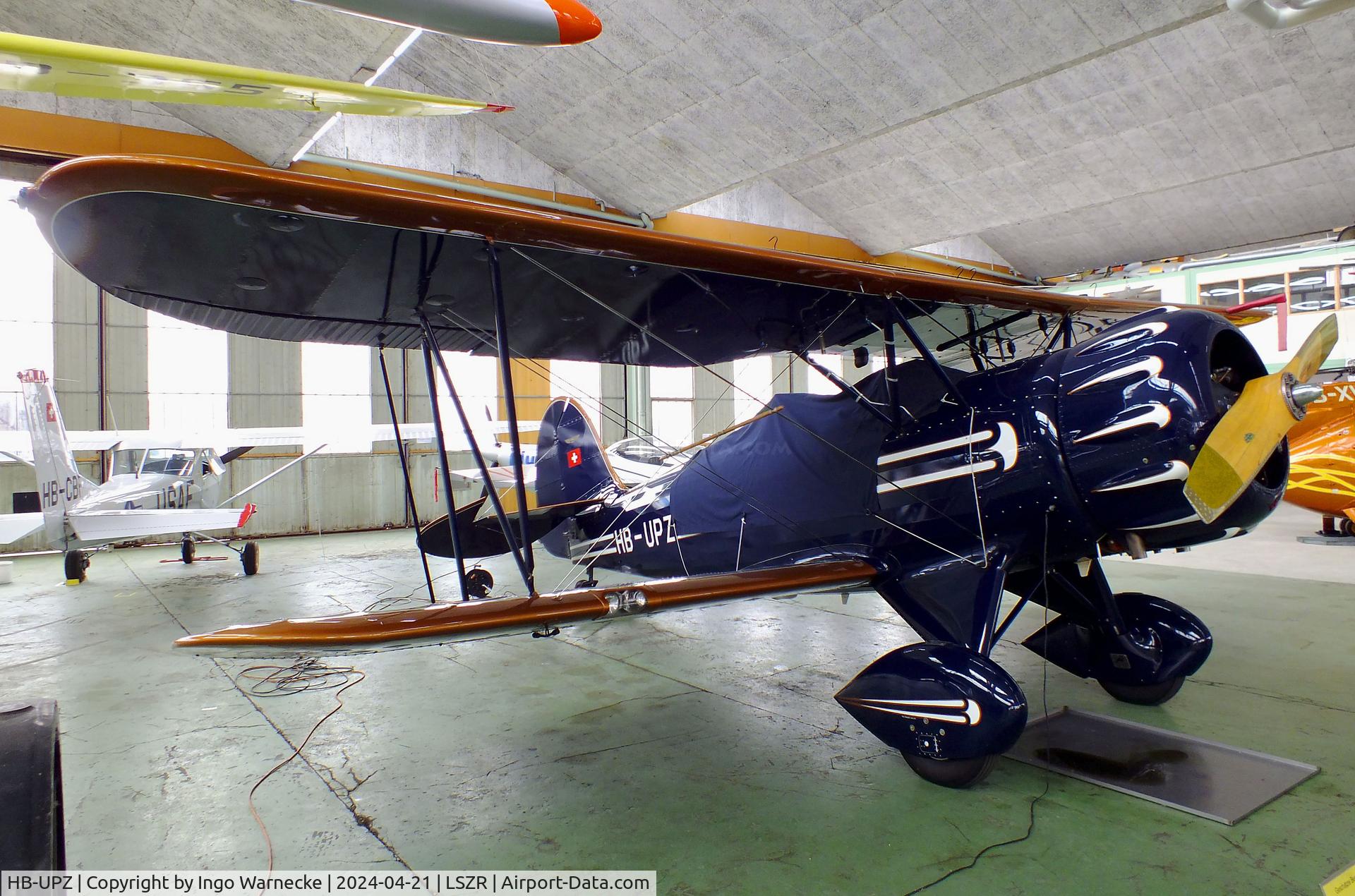 HB-UPZ, 1993 Classic Aircraft Corp WACO YMF C/N F5C-055, Classic Aircraft Waco YMF at the FFA-Museum, Altenrhein