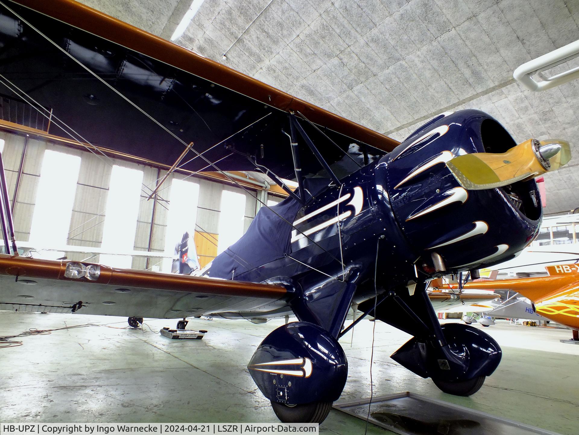 HB-UPZ, 1993 Classic Aircraft Corp WACO YMF C/N F5C-055, Classic Aircraft Waco YMF at the FFA-Museum, Altenrhein