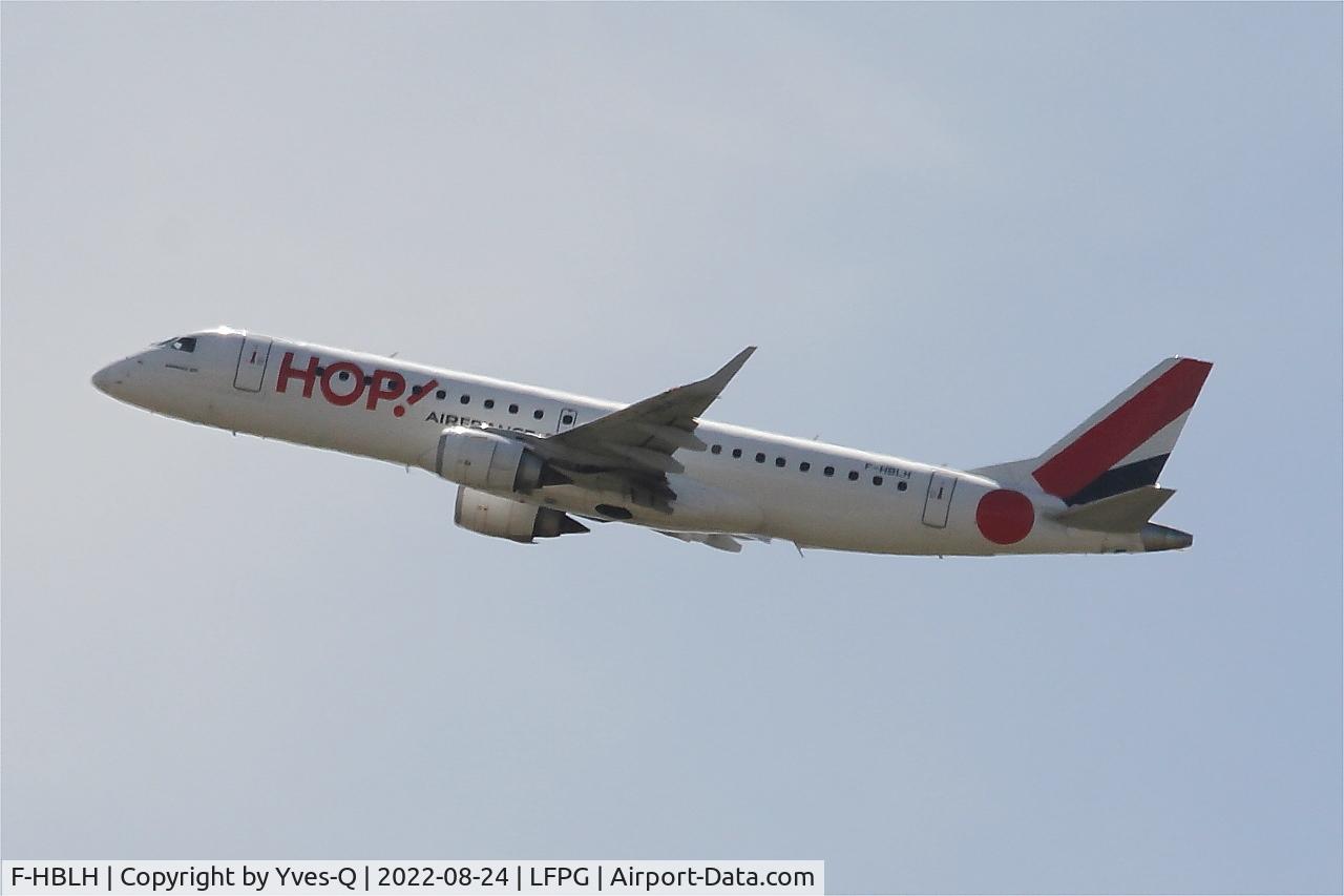 F-HBLH, 2009 Embraer 190LR (ERJ-190-100LR) C/N 19000266, Embraer 190LR, Climbing from rwy 08L, Roissy Charles De Gaulle airport (LFPG-CDG)