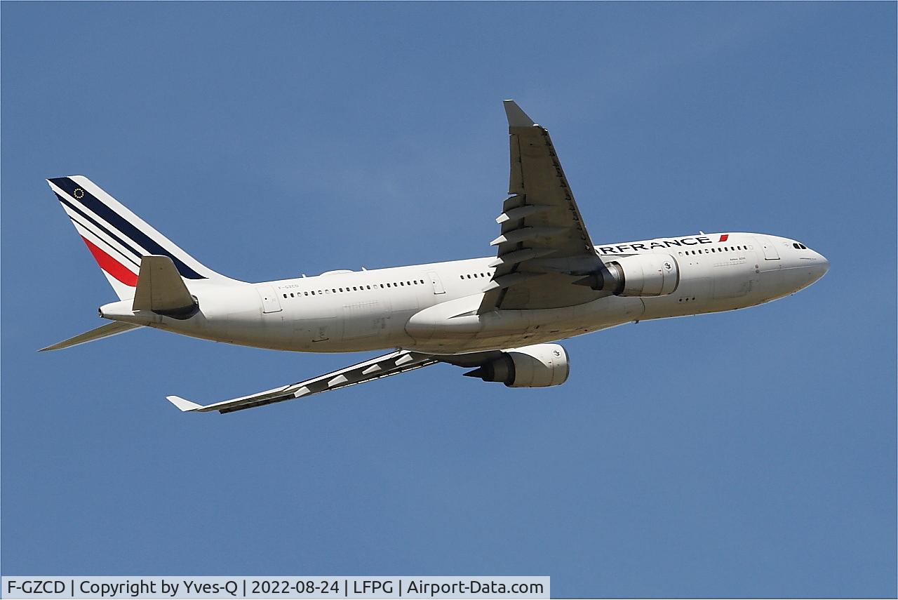 F-GZCD, 2002 Airbus A330-203 C/N 458, Airbus A330-203, Climbing from rwy 09R, Roissy Charles De Gaulle airport (LFPG-CDG)