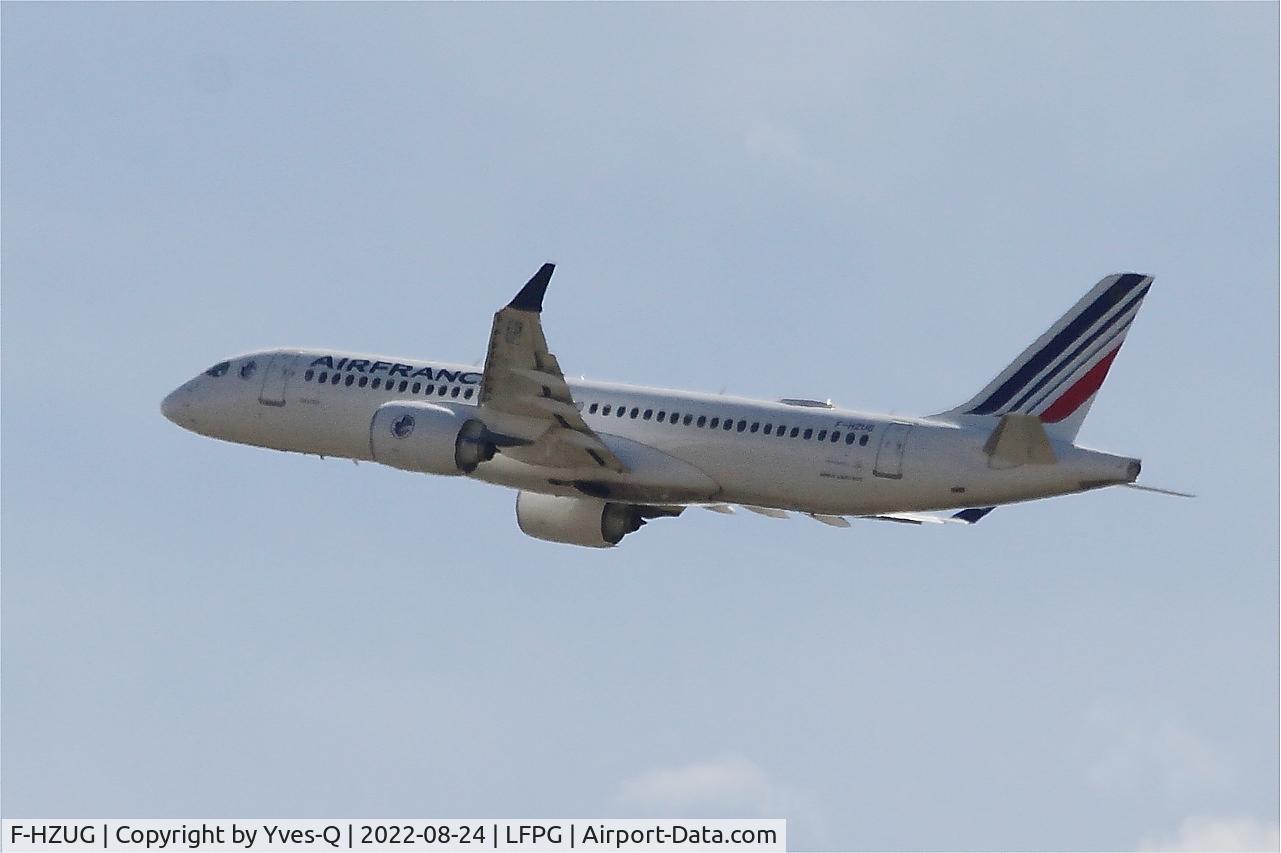 F-HZUG, 2022 Airbus A220-300 C/N 55155, Airbus A220-300, Climbing from rwy 08L, Roissy Charles De Gaulle airport (LFPG-CDG)