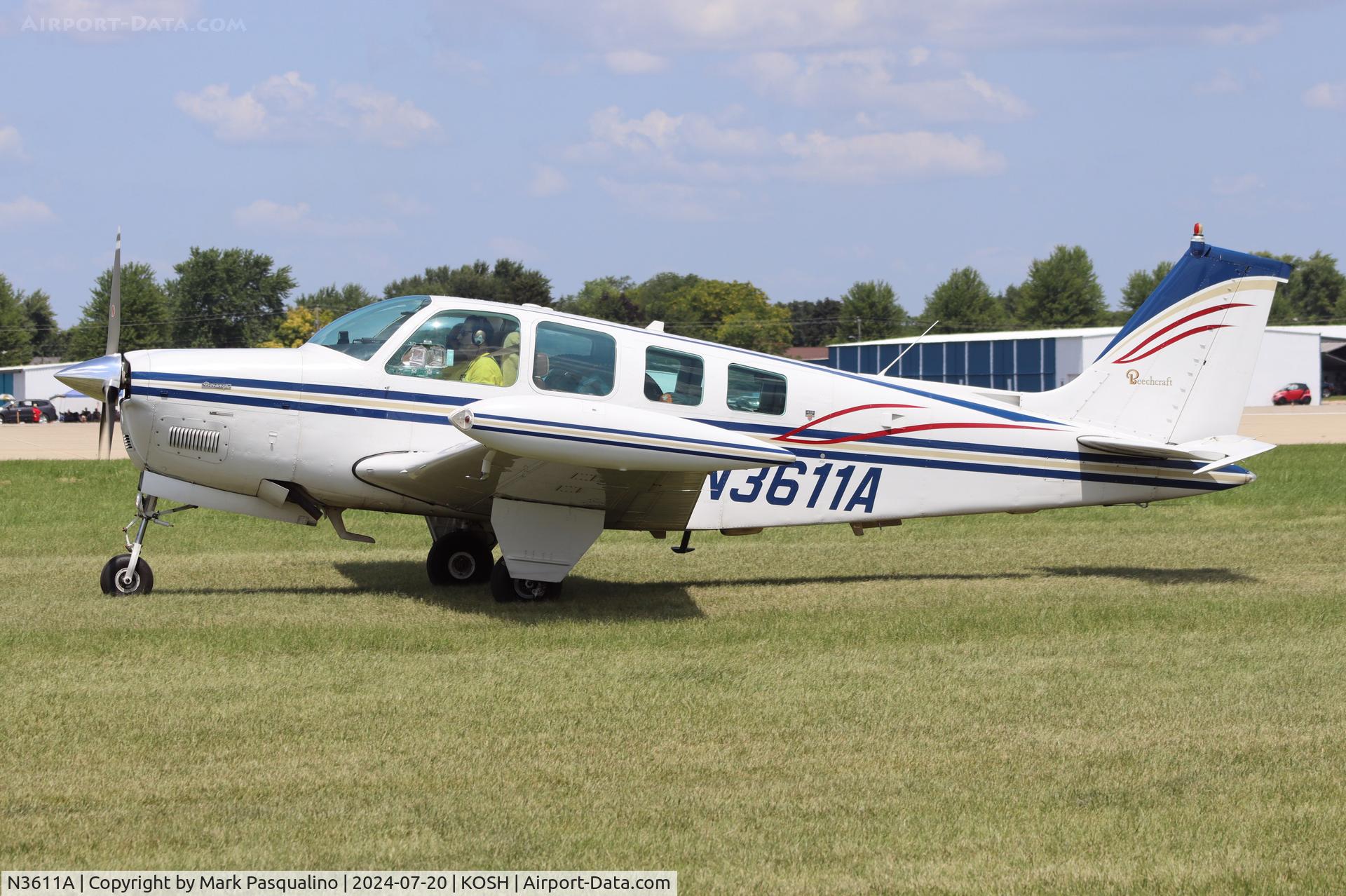 N3611A, 1979 Beech A36 Bonanza 36 C/N E-1472, Beech A36