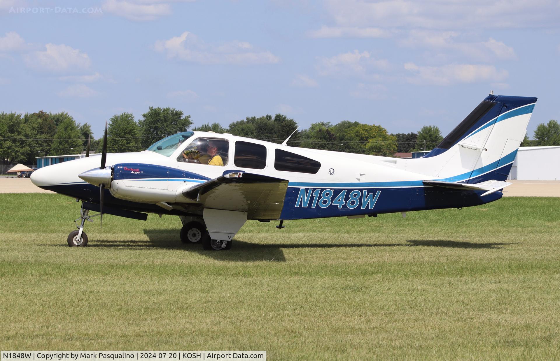 N1848W, 1973 Beech 95-B55 (T42A) Baron C/N TC-1534, Beech B55