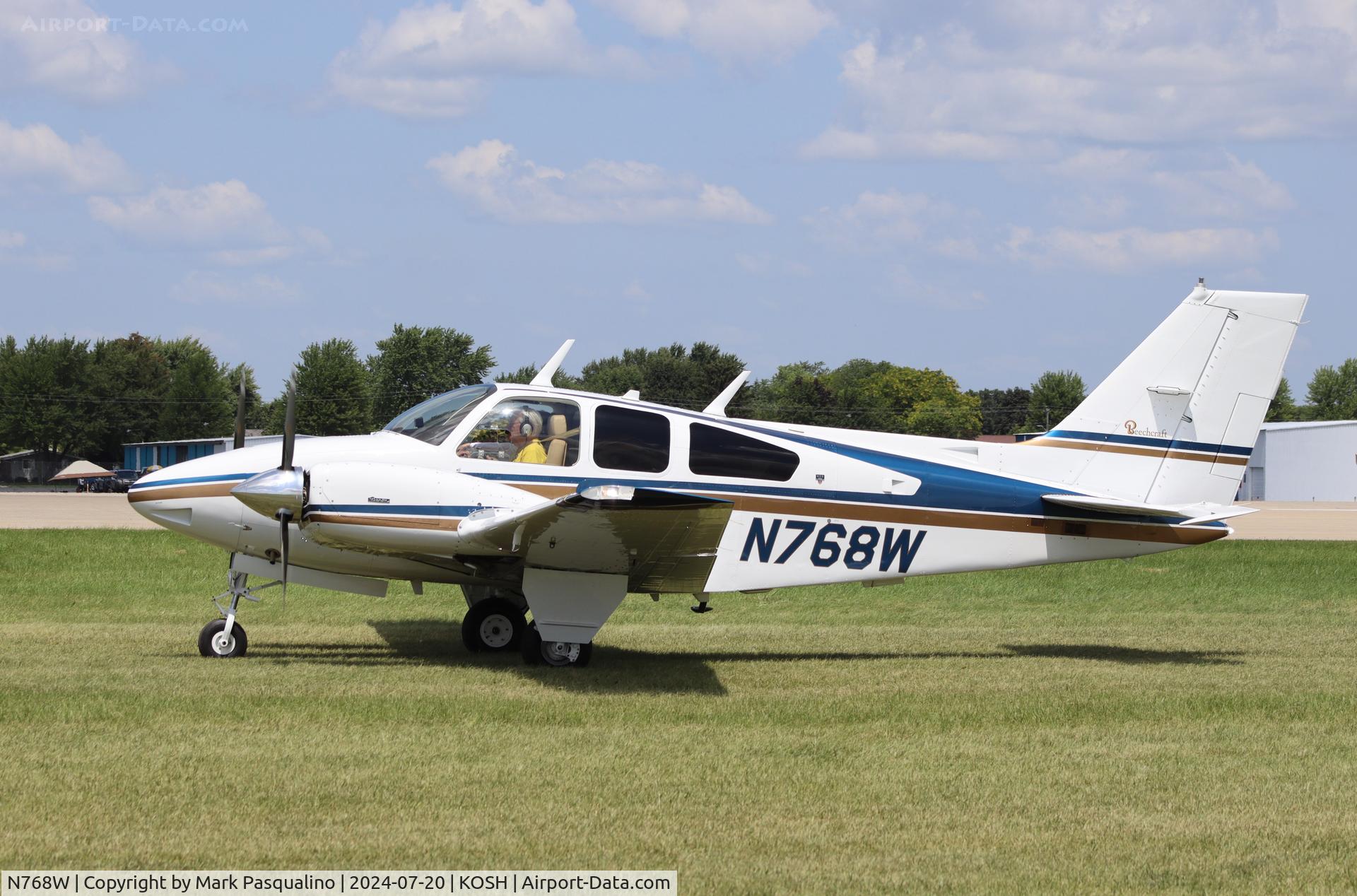 N768W, 1977 Beech B55 C/N TC-2108, Beech B55