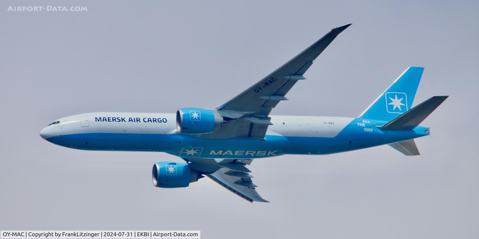 OY-MAC, 2024 Boeing 777F C/N 67867, On final approach, RWY 27 in Billund/Denmark