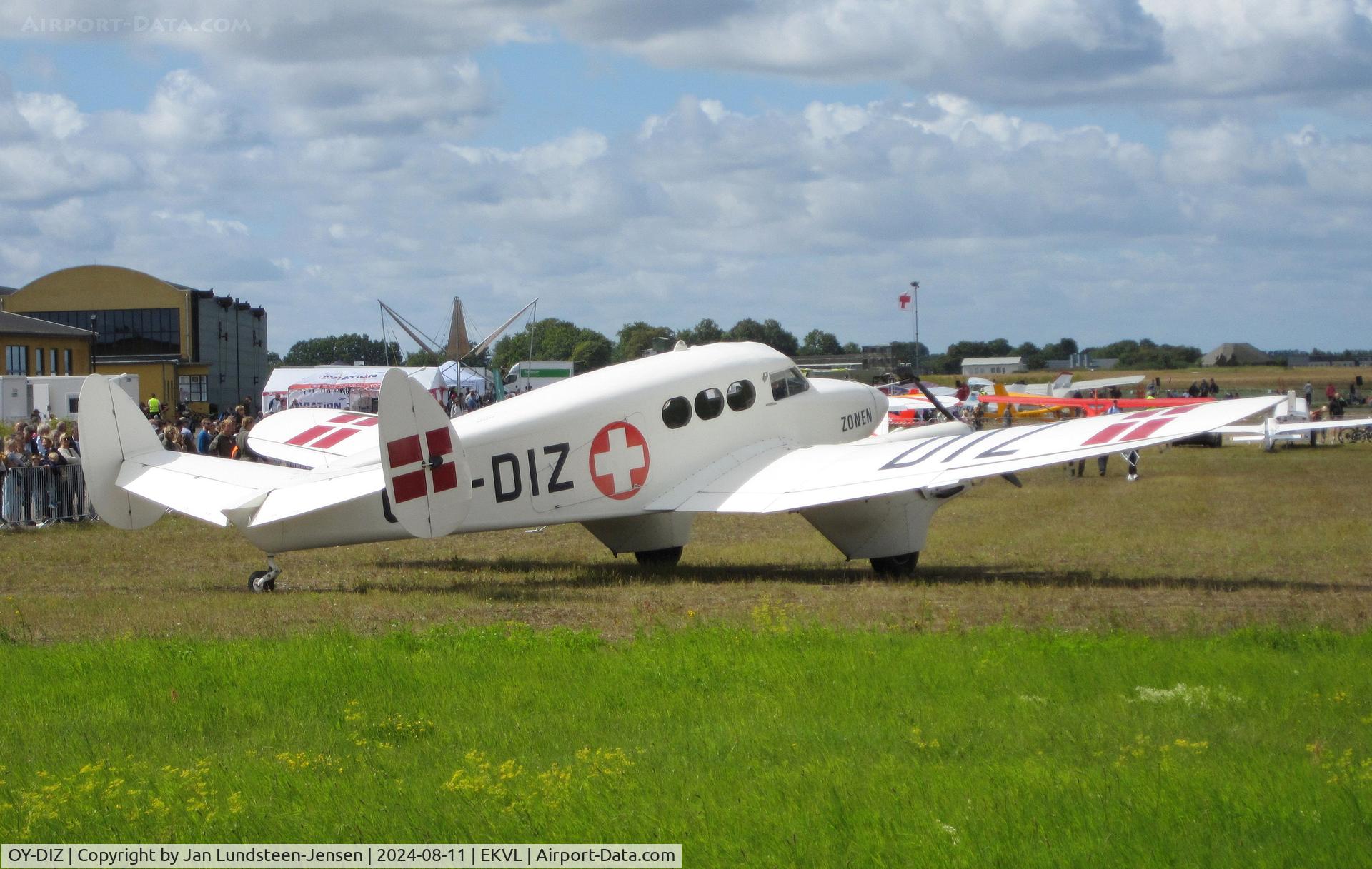 OY-DIZ, 1944 SAI KZ IV C/N 43, KZ IV OY-DIZ seen at an airshow at Vaerloese in Denmark. KZ IV is a Danish designed and built ambulance aircraft. OY-DIZ was built in 1944 and was the first of only 2 KZ IVs produced.