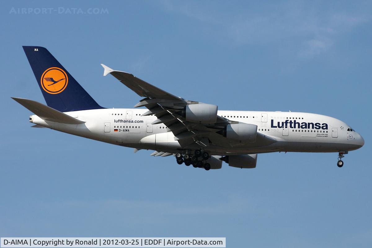 D-AIMA, 2010 Airbus A380-841 C/N 038, at fra