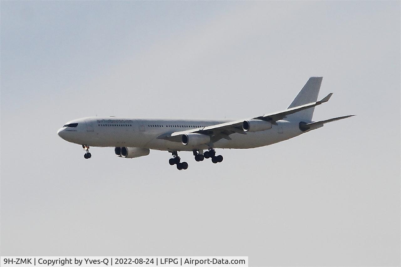 9H-ZMK, 2005 Airbus A340-313X C/N 668, Airbus 340-313X, On final rwy 26L, Roissy Charles De Gaulle airport (LFPG-CDG)
