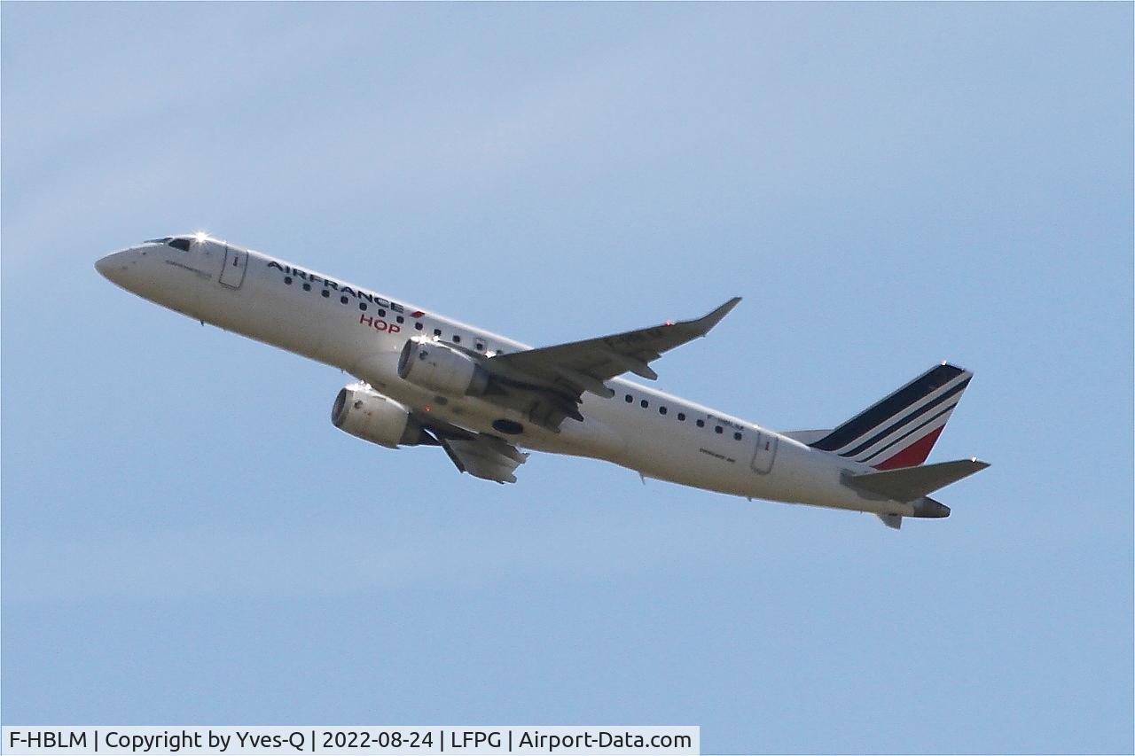 F-HBLM, 2019 Embraer 190STD (ERJ-190-100) C/N 190-00768, Embraer 190STD, Climbing from rwy 08L, Roissy Charles De Gaulle airport (LFPG-CDG)