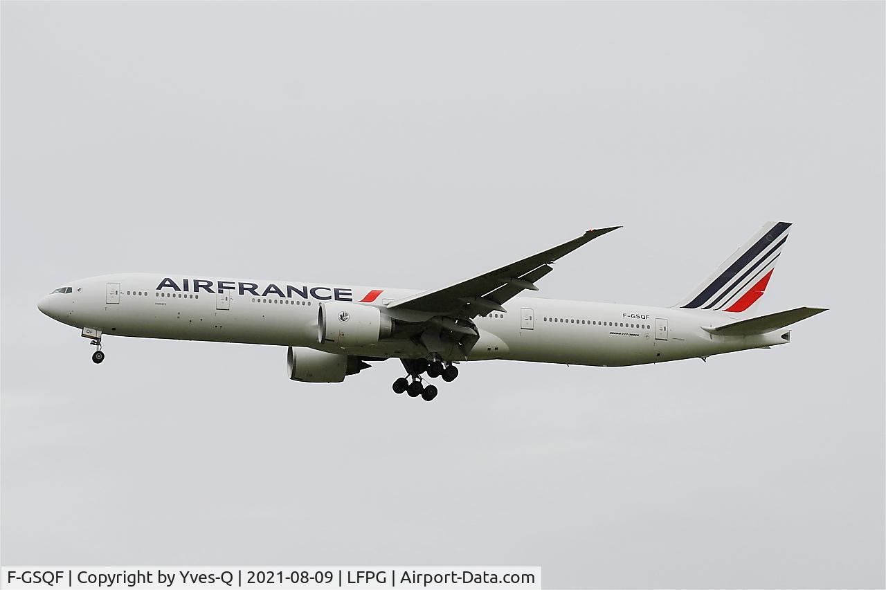 F-GSQF, 2004 Boeing 777-328/ER C/N 32849, Boeing 777-328-ER, On final rwy 26L, Roissy Charles De Gaulle airport (LFPG-CDG)
