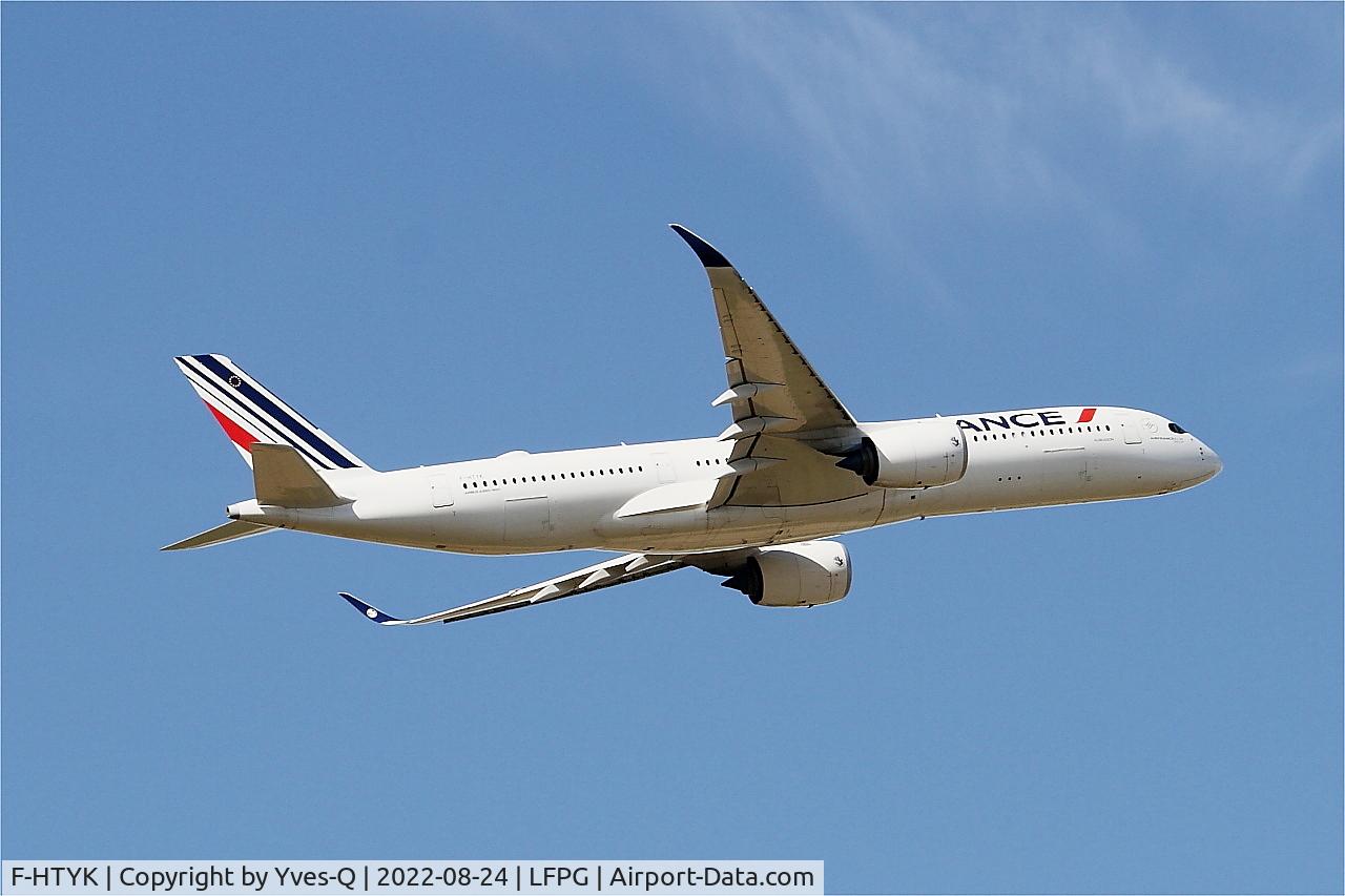 F-HTYK, 2021 Airbus A350-941 C/N 502, Airbus A350-941, Climbing from rwy 09R, Roissy Charles De Gaulle airport (LFPG-CDG)