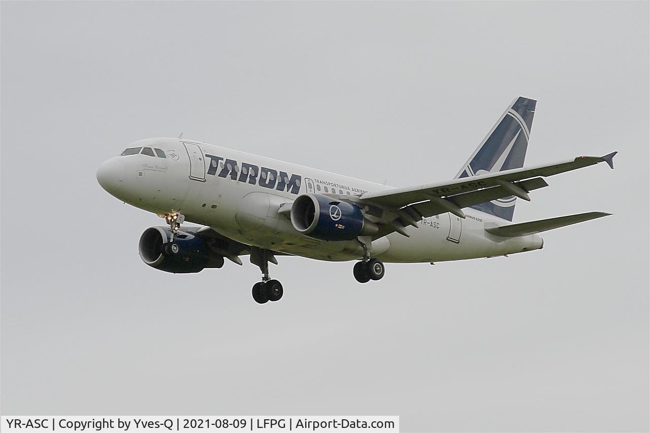 YR-ASC, 2007 Airbus A318-121 C/N 3220, Airbus A318-121, On final rwy 26L, Roissy Charles De Gaulle airport (LFPG-CDG)