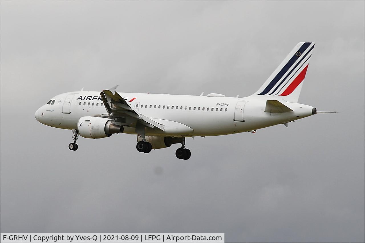 F-GRHV, 2001 Airbus A319-111 C/N 1505, Airbus A319-111, On final rwy 26L, Roissy Charles De Gaulle airport (LFPG-CDG)