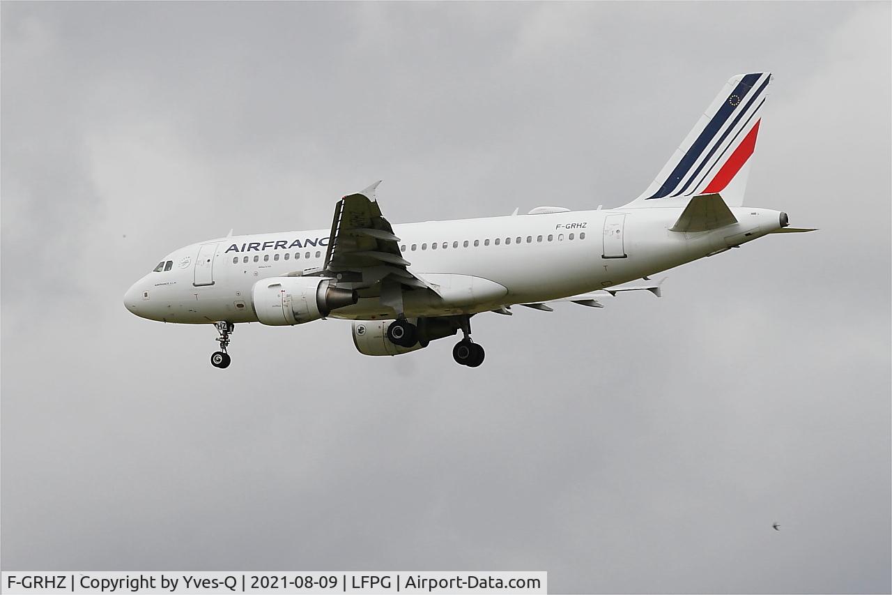 F-GRHZ, 2001 Airbus A319-111 C/N 1622, Airbus A319-111, On final rwy 26L, Roissy Charles De Gaulle airport (LFPG-CDG)
