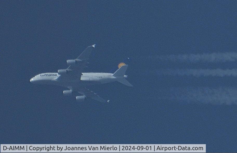 D-AIMM, 2014 Airbus A380-841 C/N 175, Over Belgium