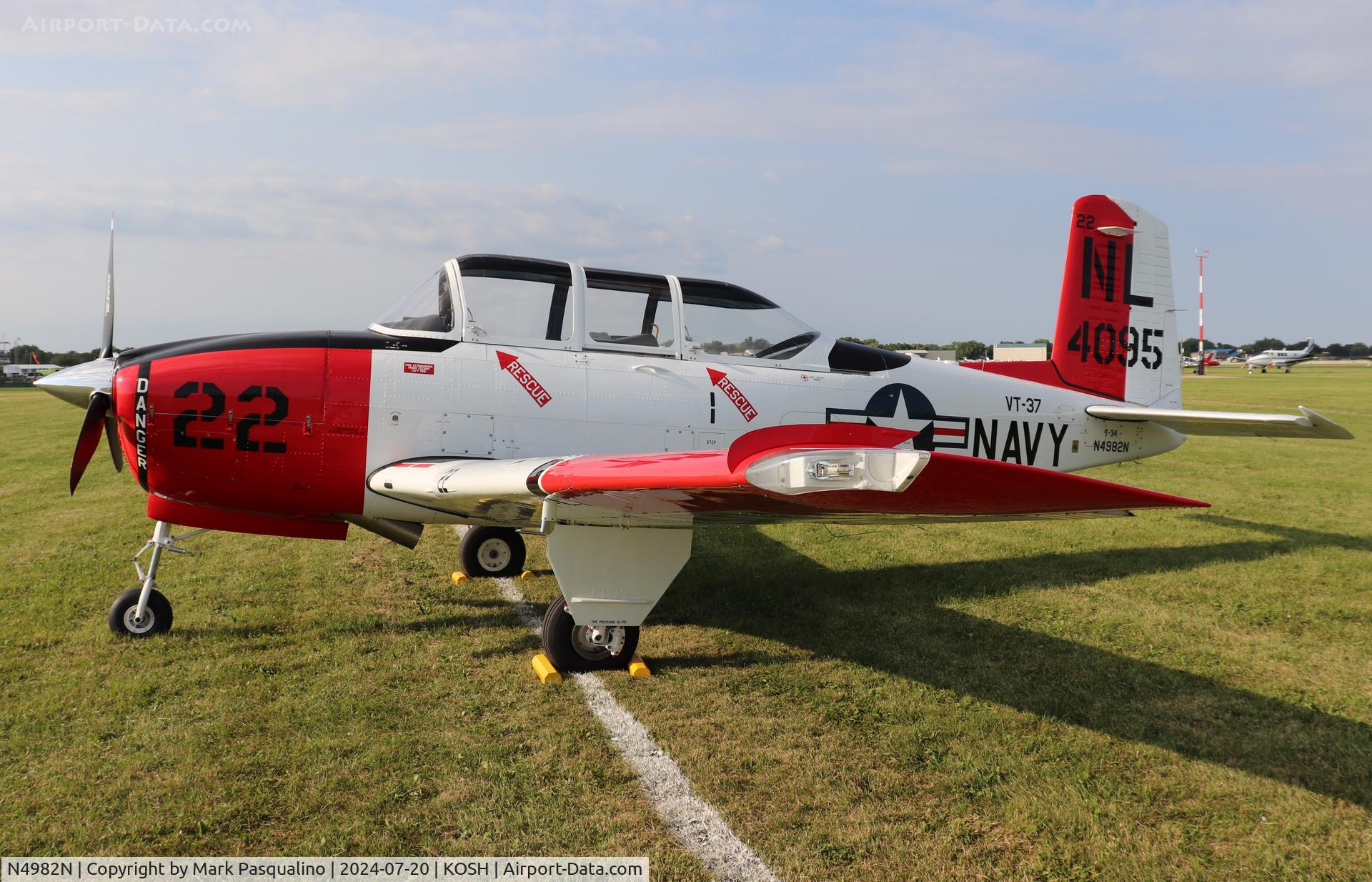 N4982N, Beech (CCF) T-34A (A45) Mentor C/N CCF34-64, Beech T-34A
