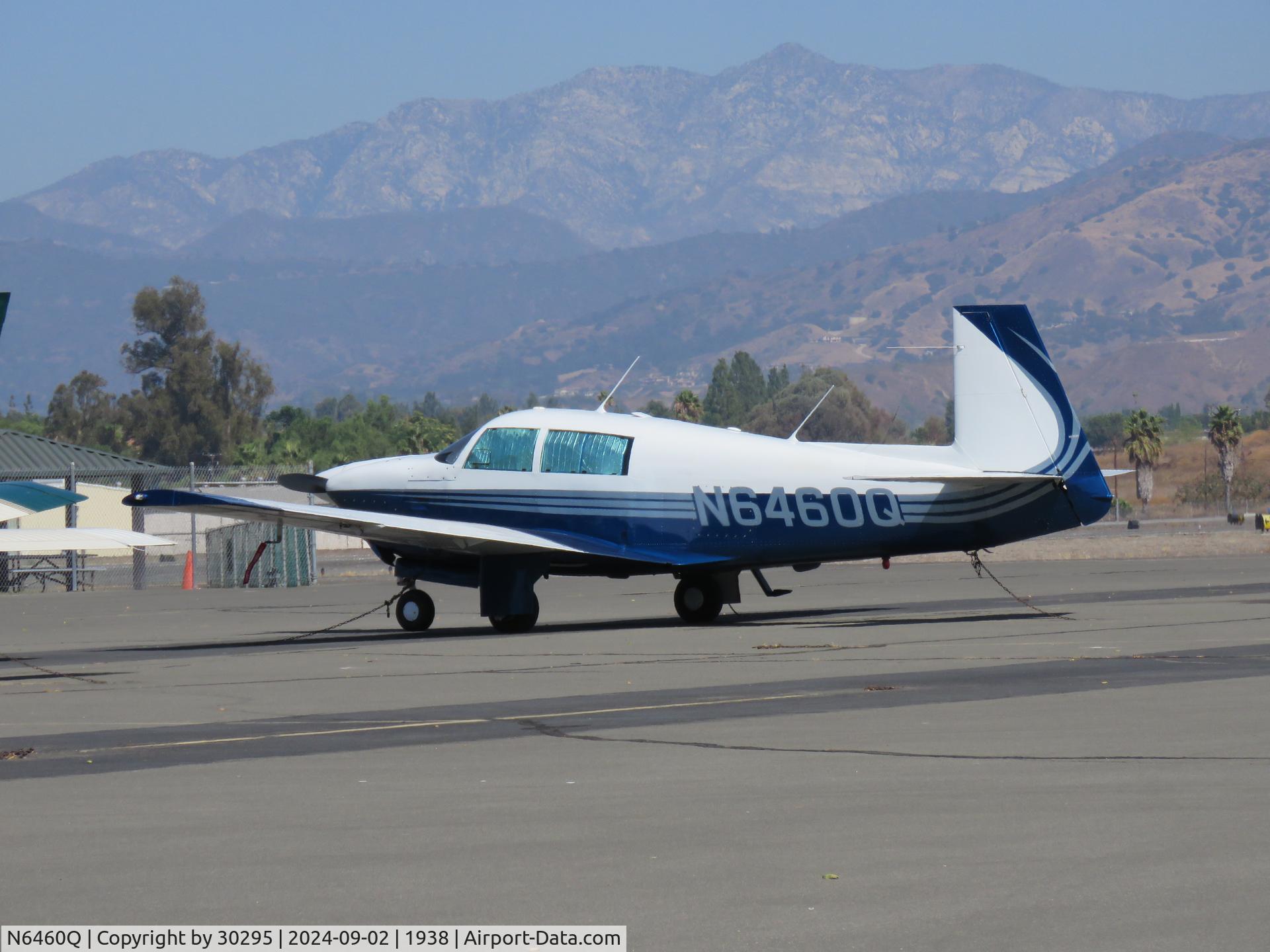 N6460Q, 1967 Mooney M20F Executive C/N 670539, Parked
