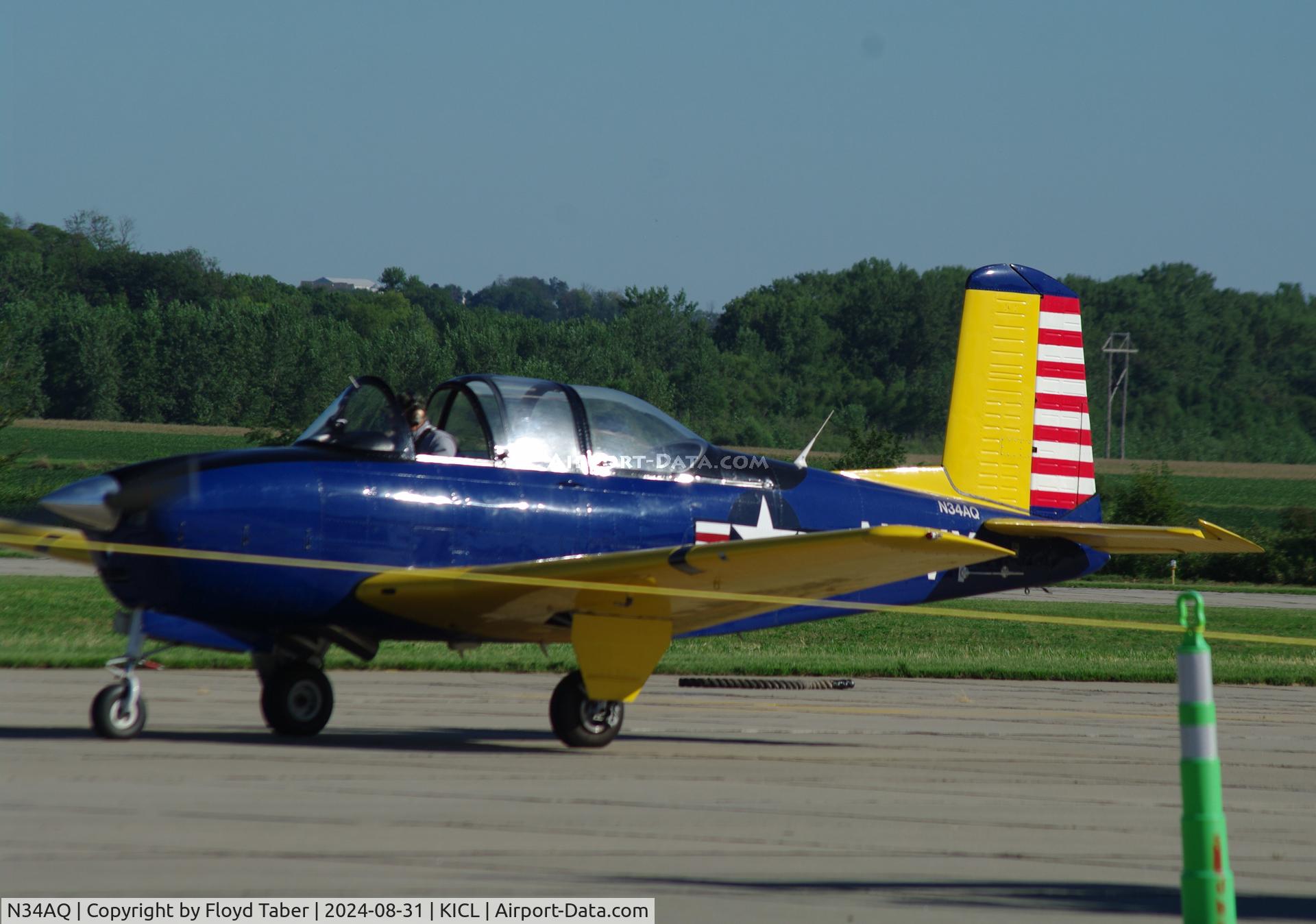 N34AQ, 1956 Beech A45 C/N CG-112, Fly Iowa 2024 Clarinda Iowa Schenck Field
