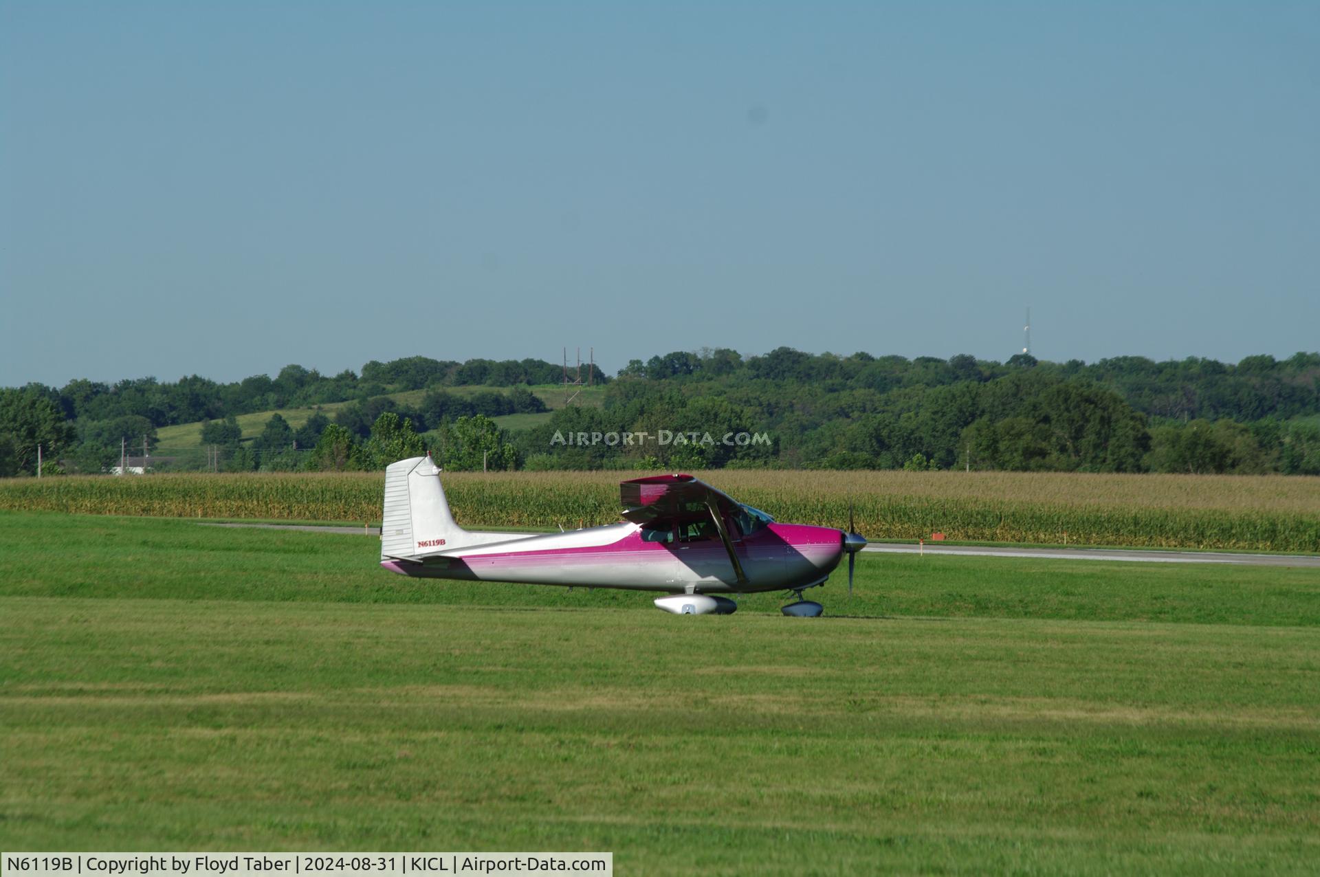 N6119B, 1957 Cessna 182A Skylane C/N 34119, Fly Iowa 2024 Clarinda Iowa Schenck Field