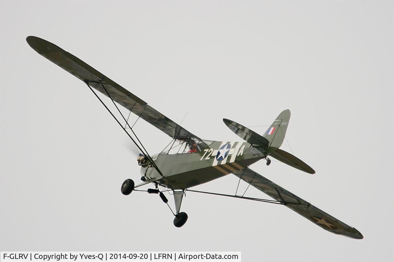 F-GLRV, Piper L-4B Grasshopper C/N 9440, Piper J3C-65, On display, Rennes-St Jacques airport (LFRN-RNS)