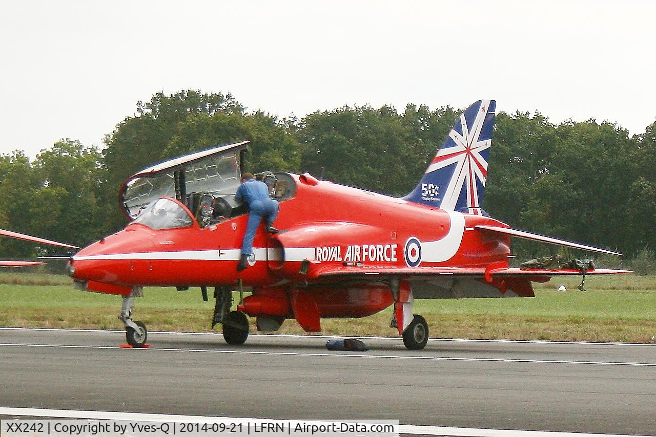 XX242, 1978 Hawker Siddeley Hawk T.1 C/N 078/312078, Hawker Siddeley Hawk T.1, flight line, Rennes-St Jacques airport (LFRN-RNS)