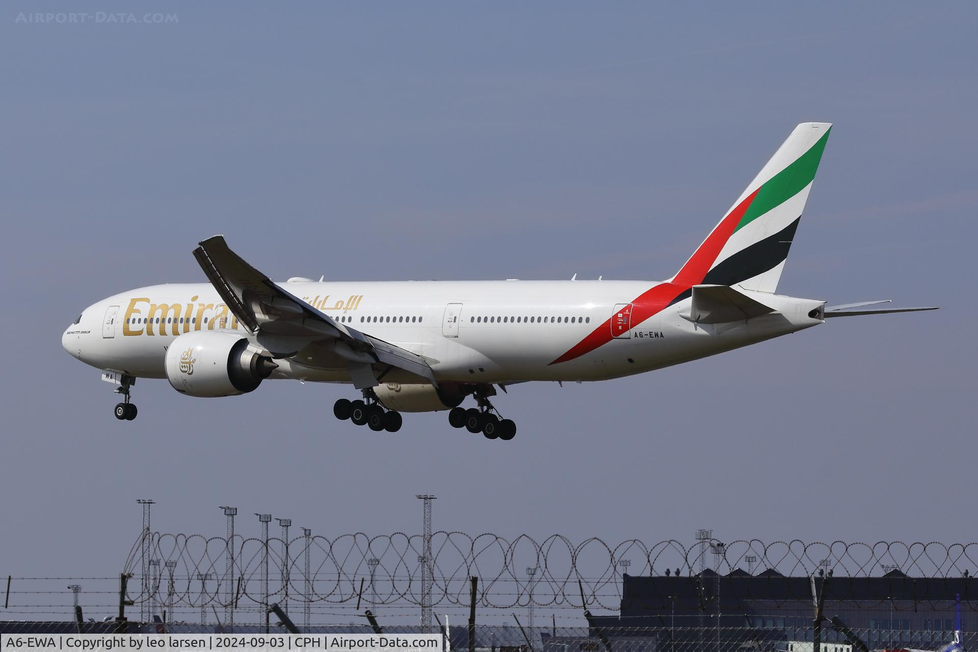 A6-EWA, 2007 Boeing 777-21H/LR C/N 35572, Copenhagen 3.9.2024