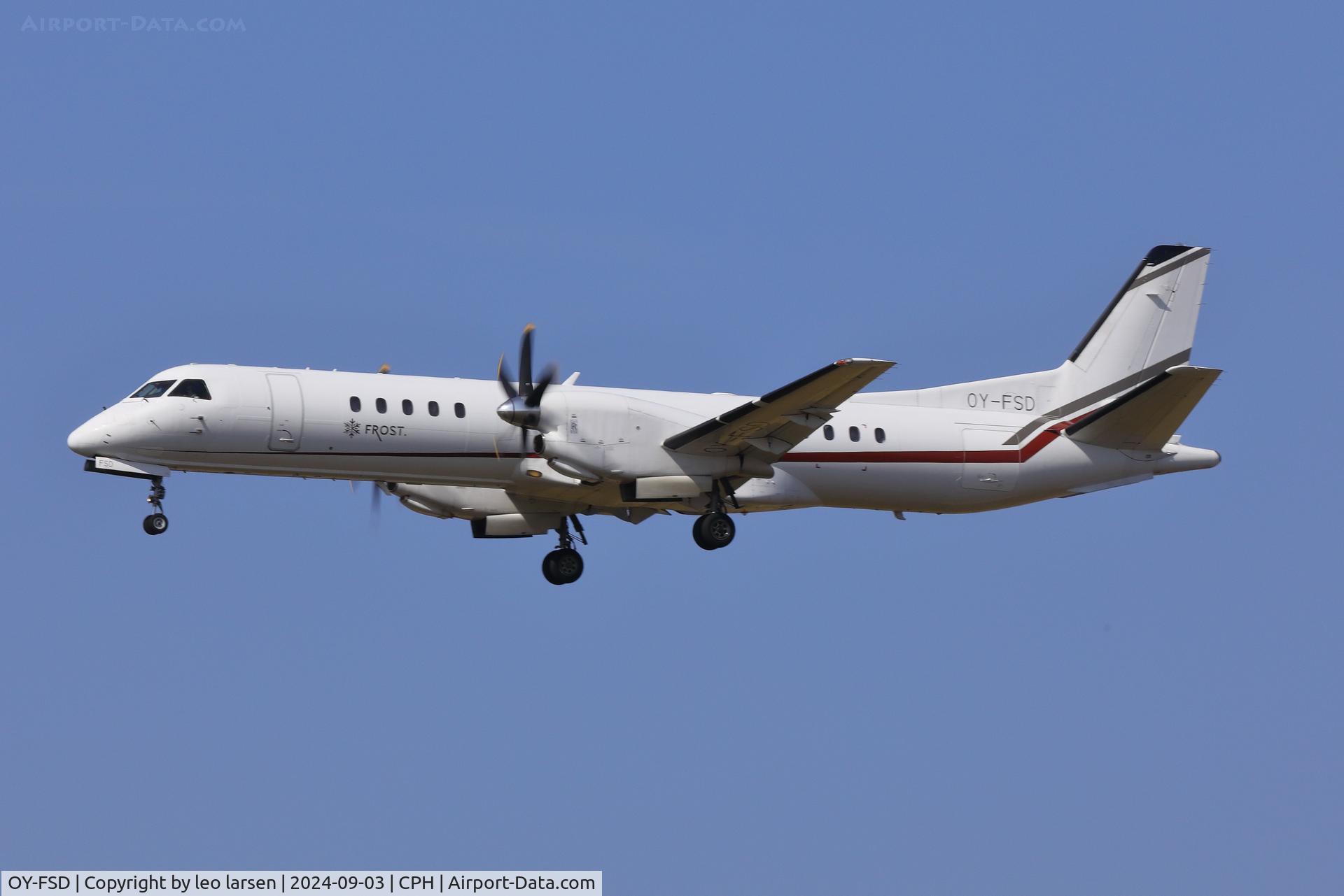 OY-FSD, 1996 Saab 2000 C/N 2000-041, Copenhagen 3.9.2024