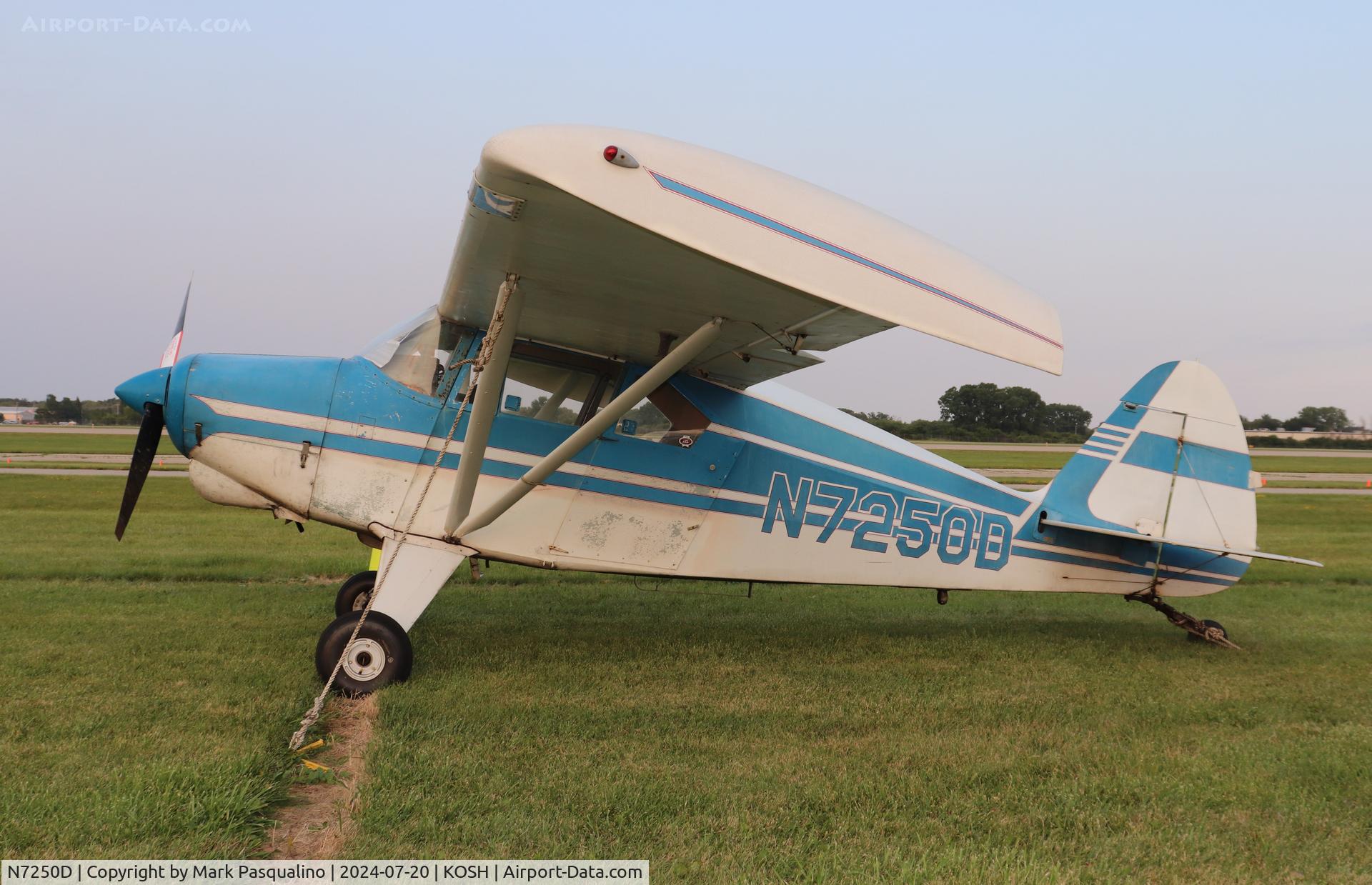 N7250D, 1957 Piper PA-22-150 Tri-Pacer C/N 22-5076, Piper PA-22-150