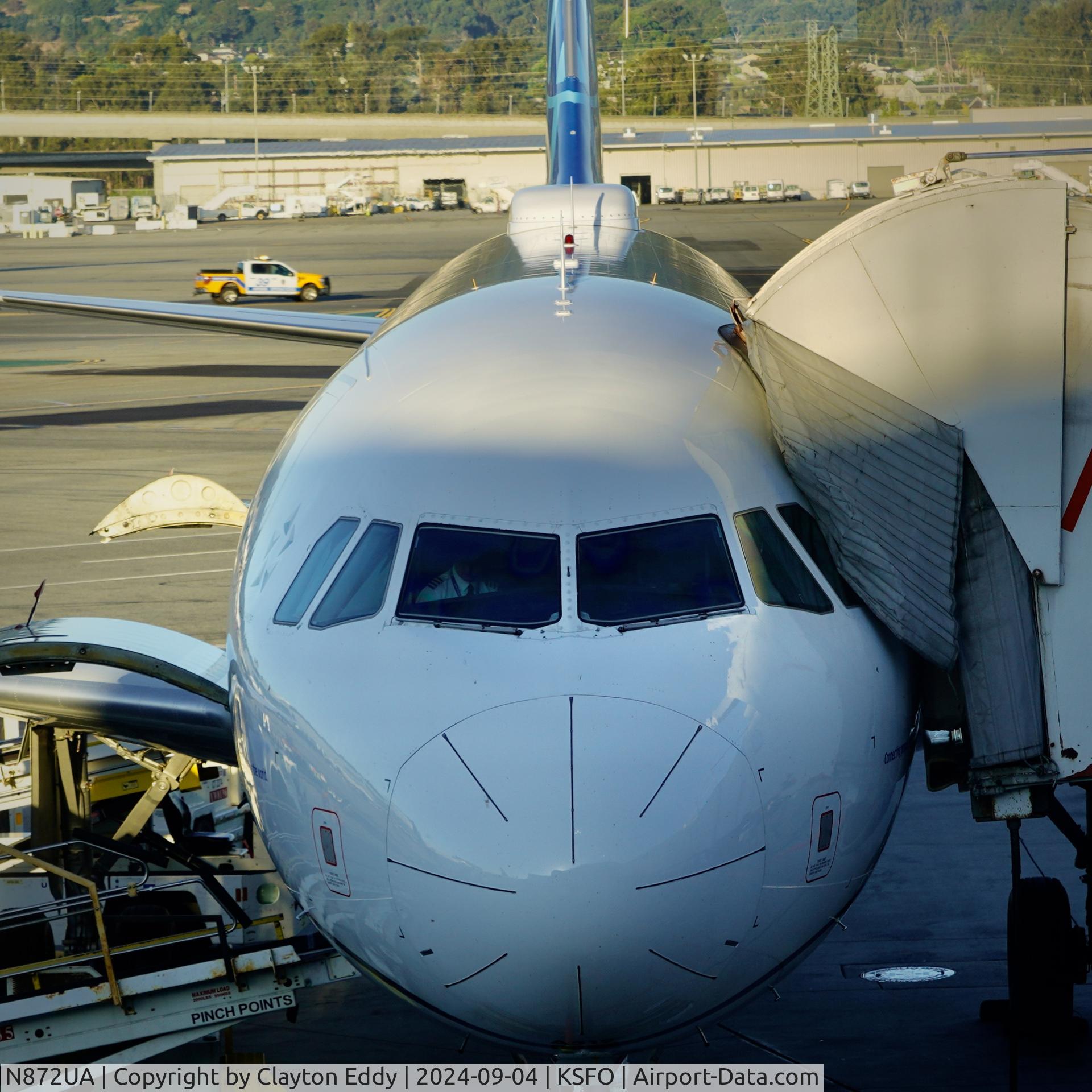 N872UA, 2003 Airbus A319-132 C/N 1986, SFO 2024.